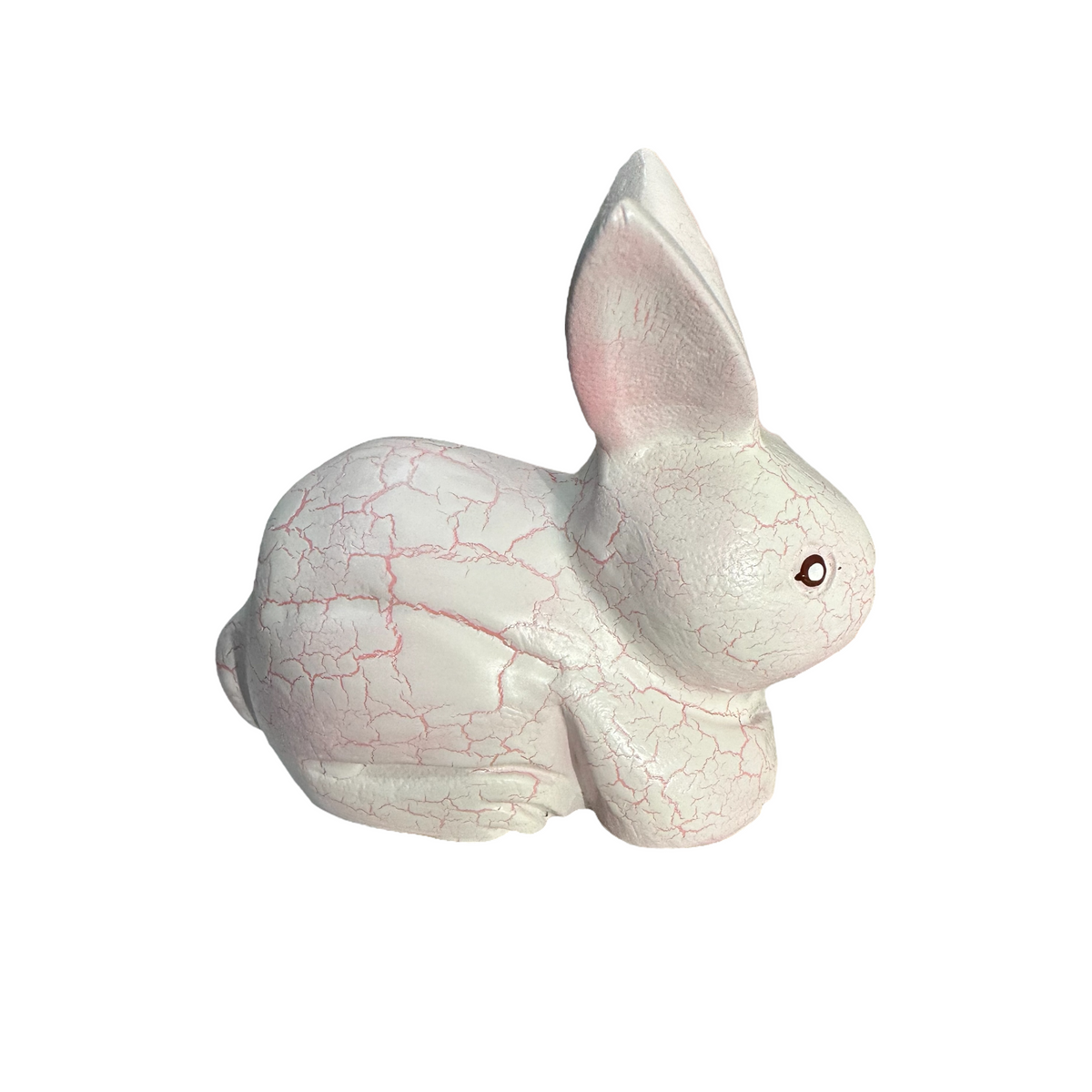 Wooden white bunny figurine decoration Music Frog Co
