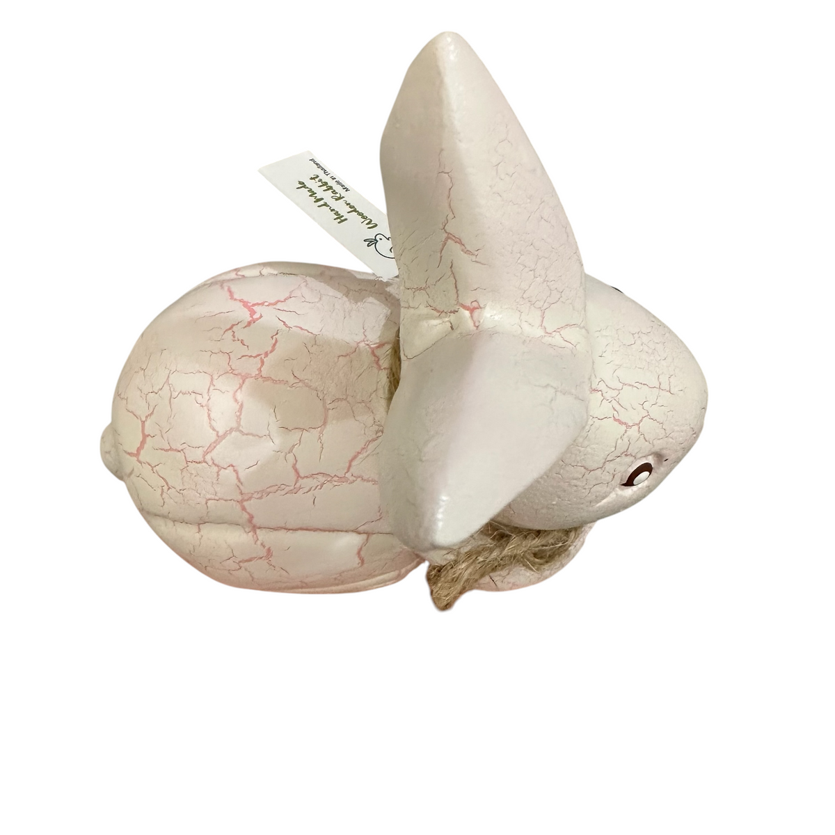 Wooden white bunny figurine decoration Music Frog Co