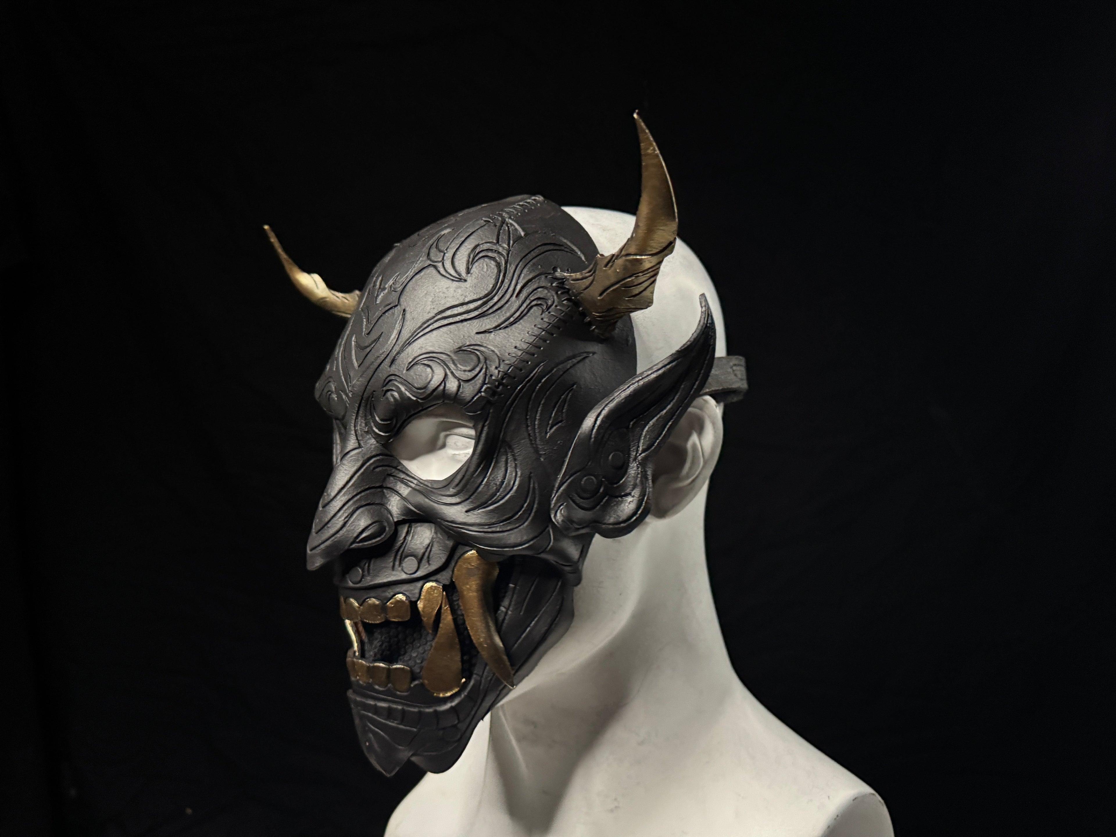 Leather Oni Mask Printable Pattern Rockwell Masks
