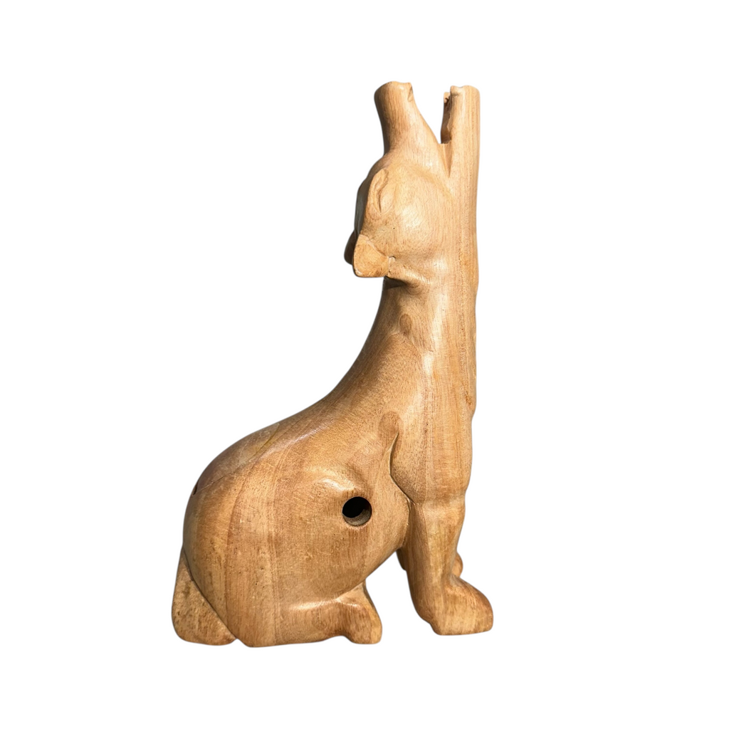 8" Nature Wooden Wolf Musical Whistle Instrument Music Frog Co