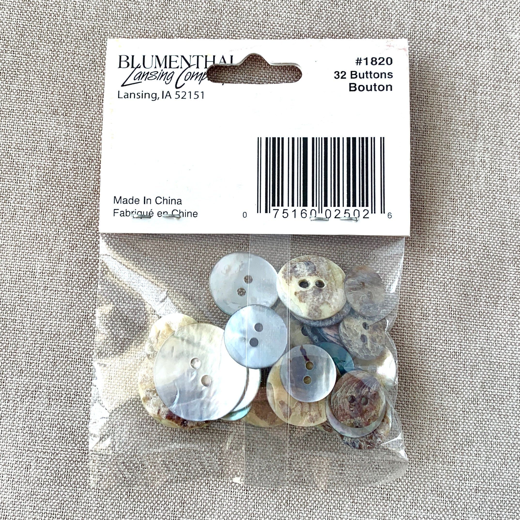 1820 Shell - Shellz - 2 Holes - Assorted Sizes - Natural The Attic Exchange