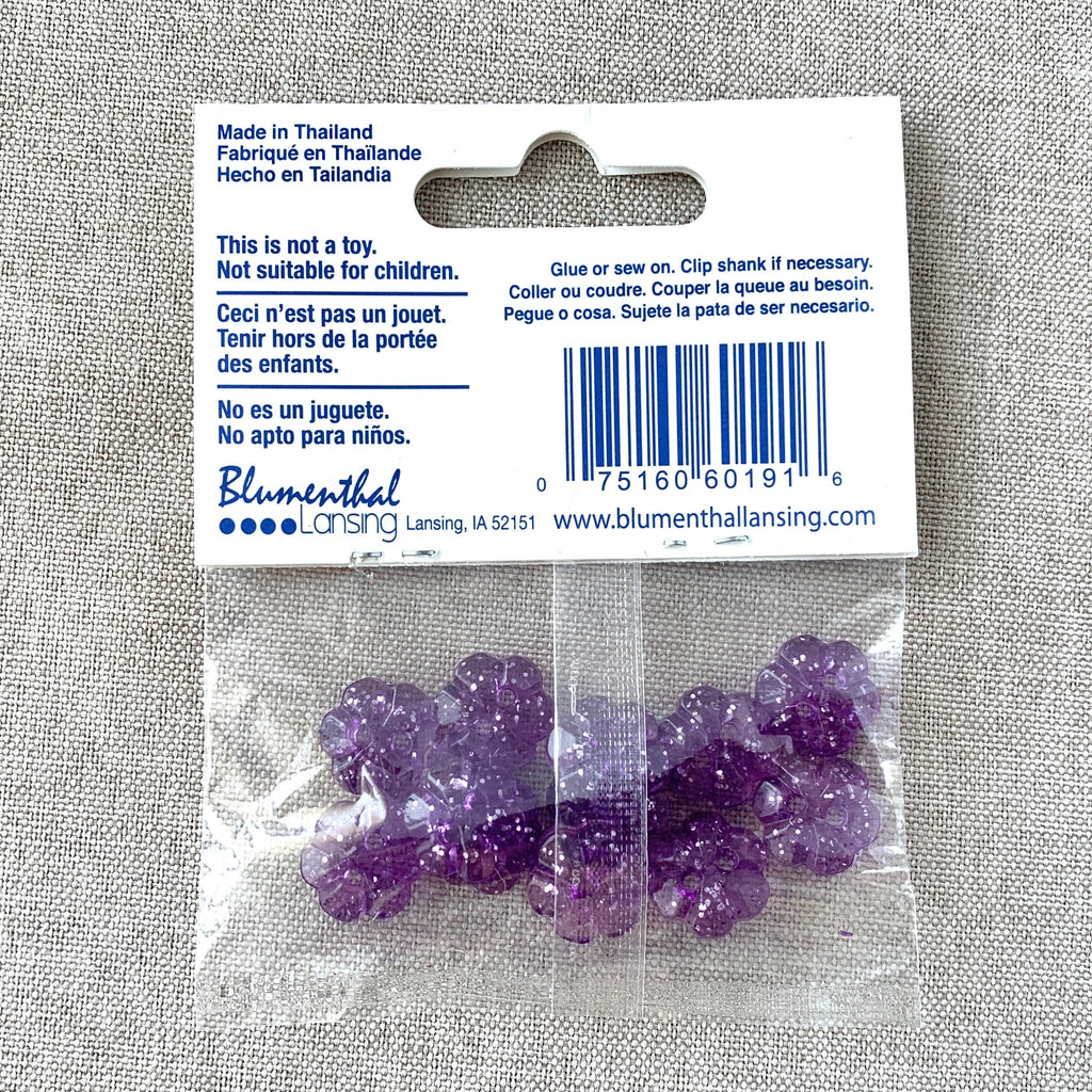 1502 Purple Petals - Favorite Findings - 2 Hole Buttons The Attic Exchange
