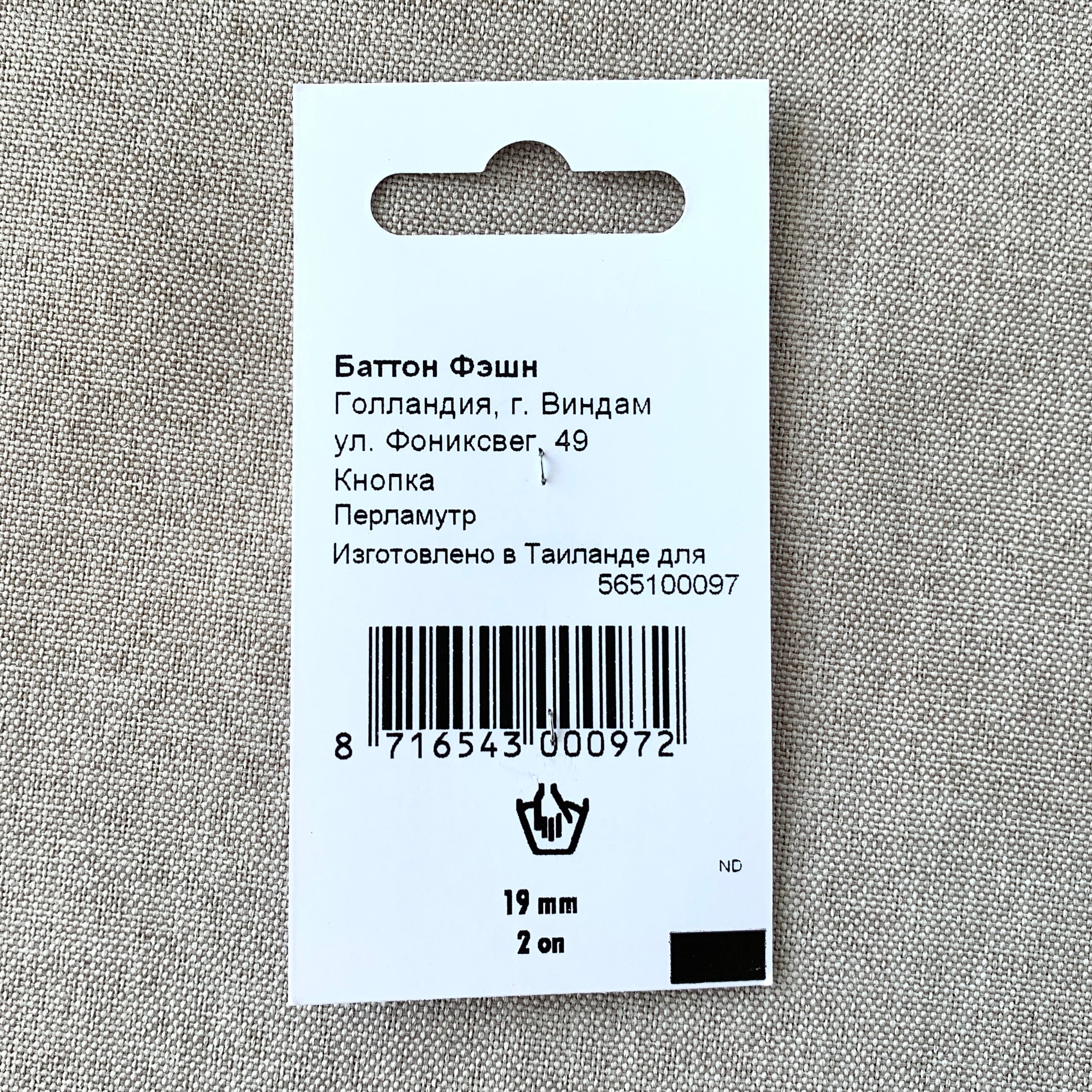 97 Shell - Elegant - 2 Holes - 19mm - Natural The Attic Exchange