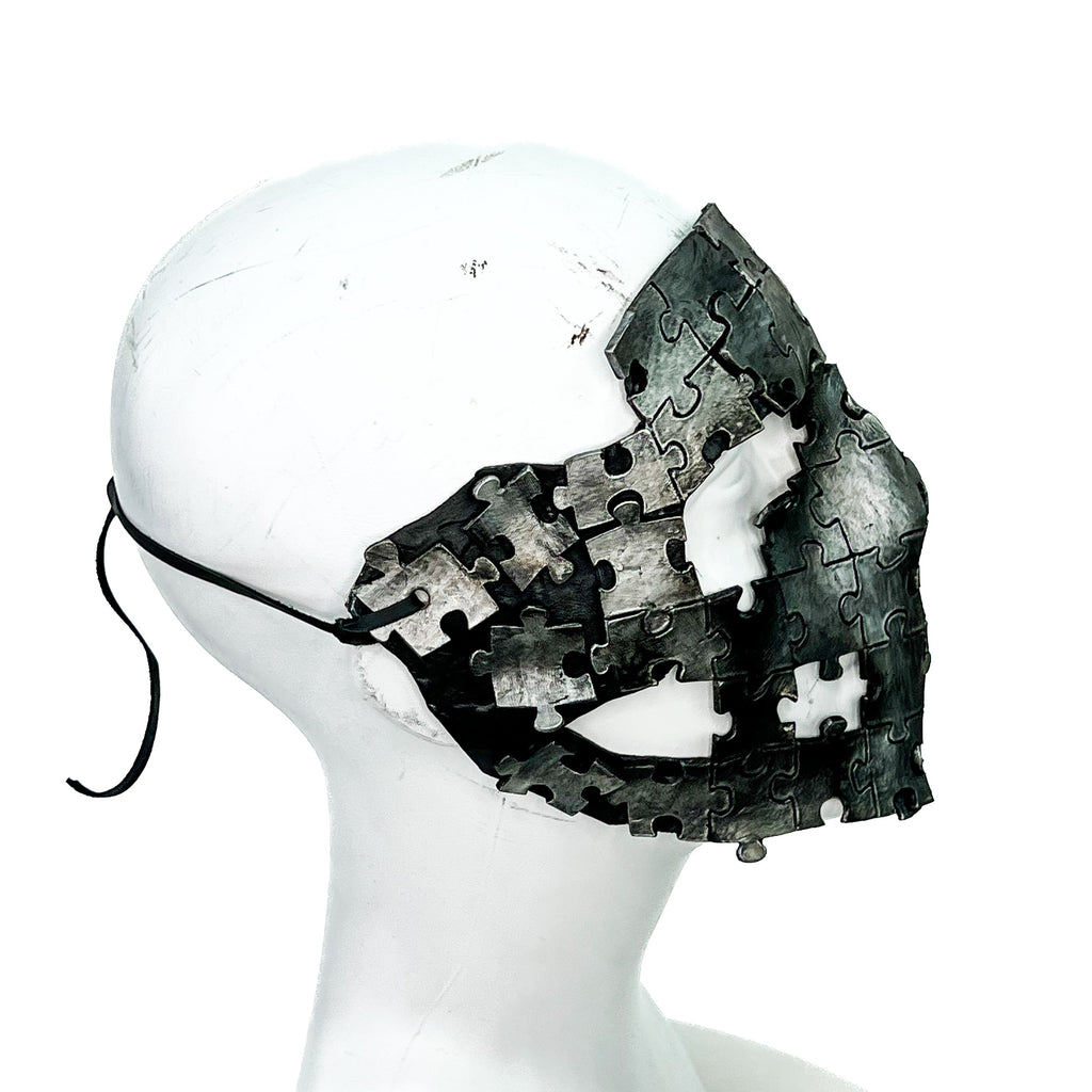 Handmade Genuine Leather  Puzzle Mask Rockwell Masks