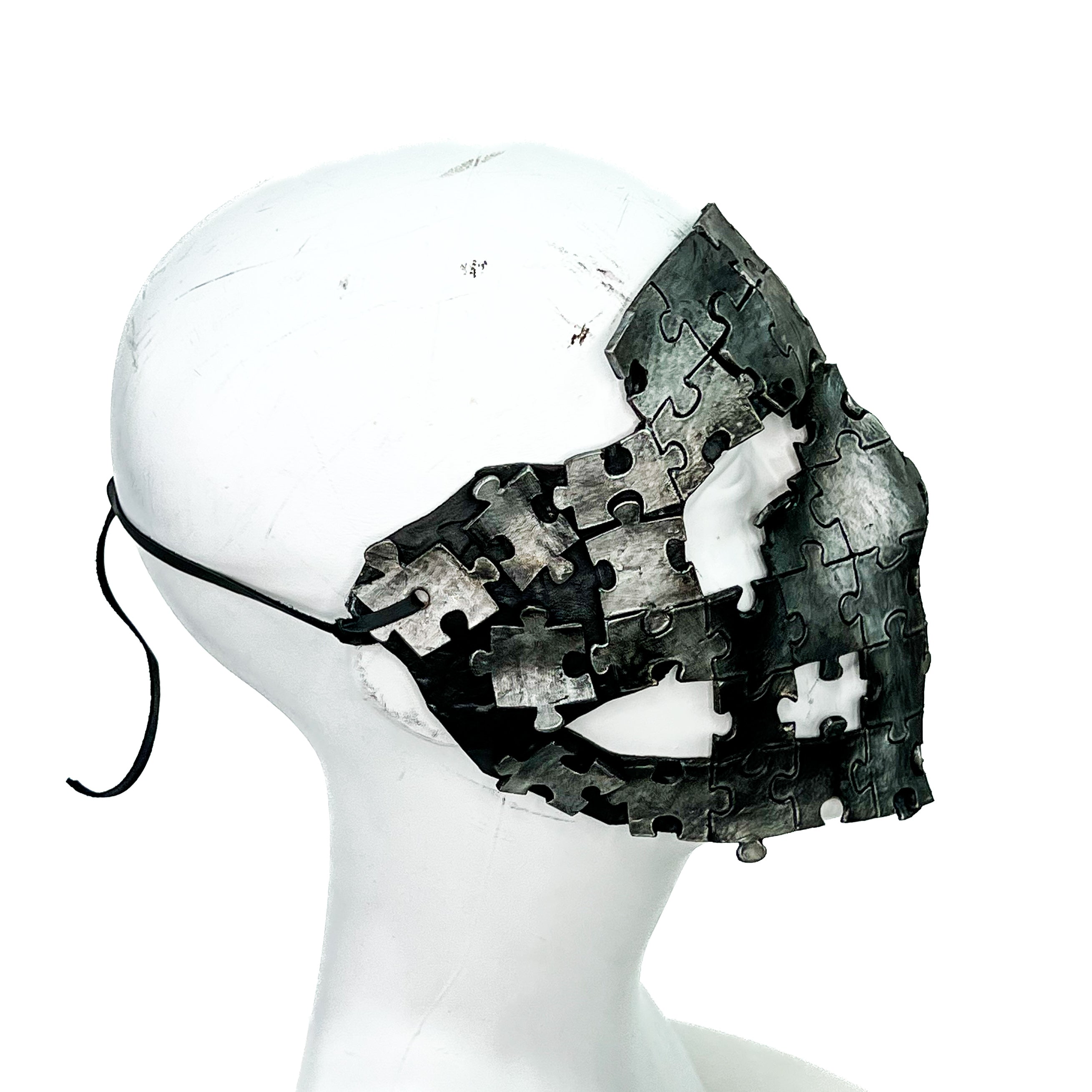 Handmade Genuine Leather  Puzzle Mask Rockwell Masks
