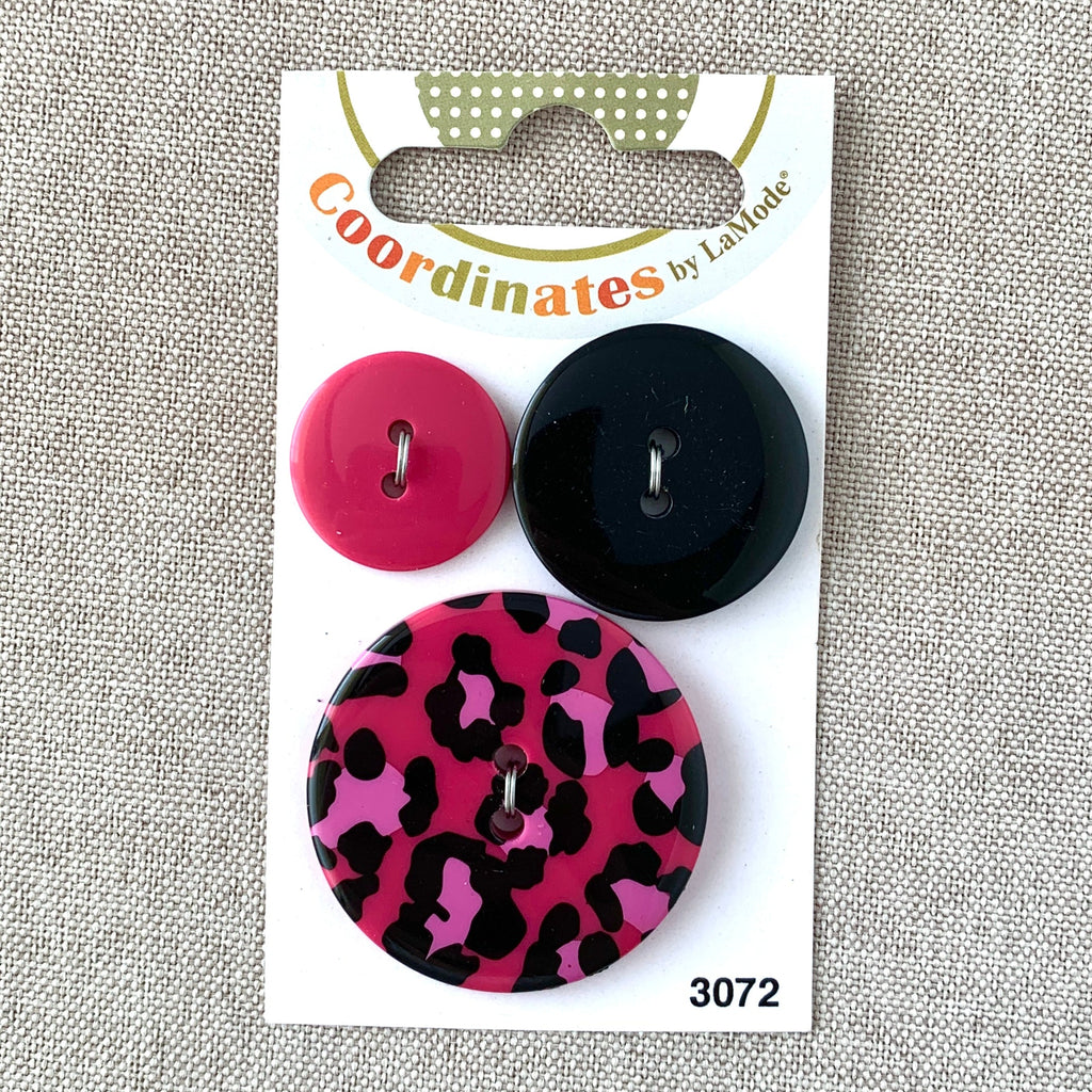 3072 - Coordinates - 2 Hole - Assorted Sizes - Black Pink The Attic Exchange