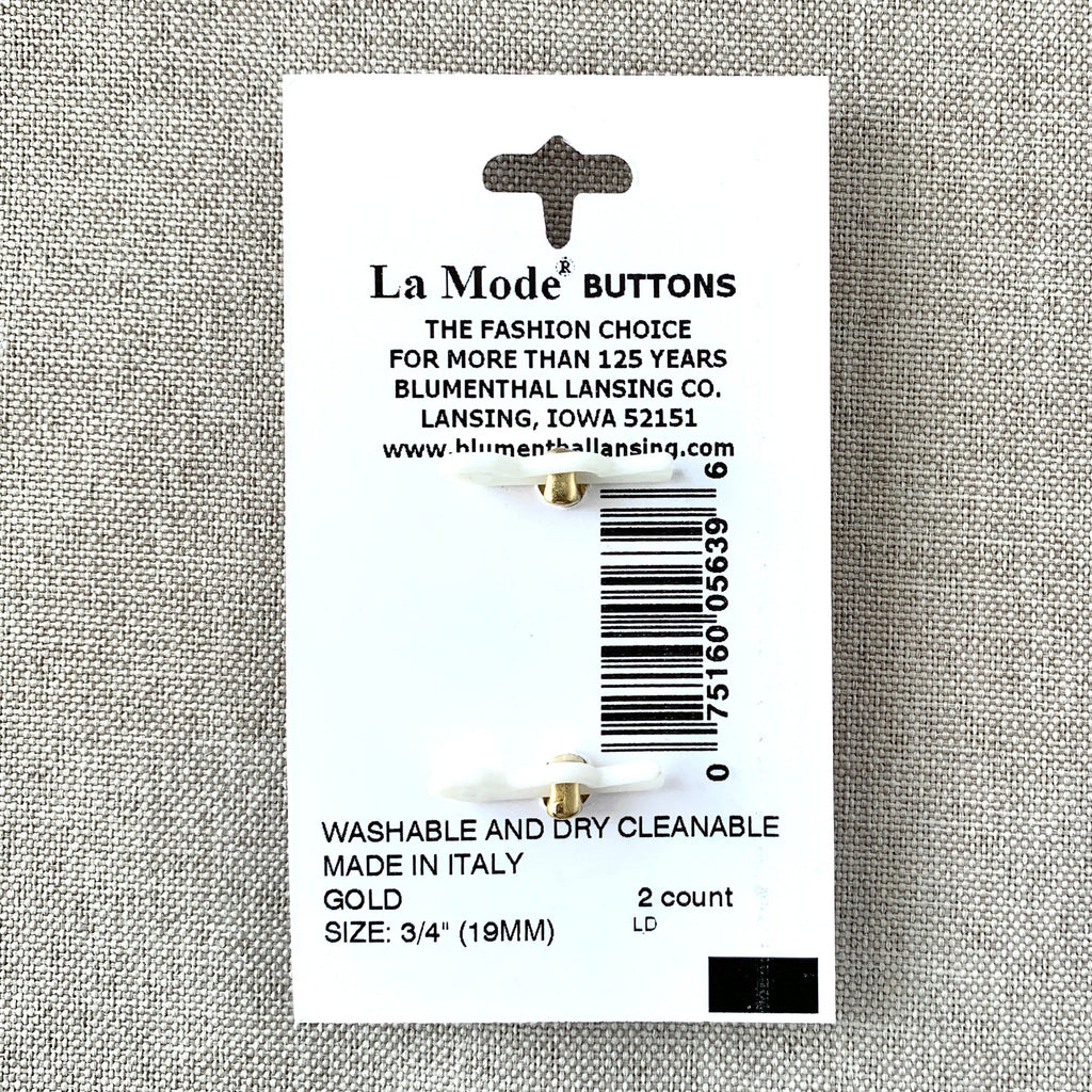 26998 Geometric Gold Rectangle - La Mode - 1 Hole - 19mm - Gold The Attic Exchange