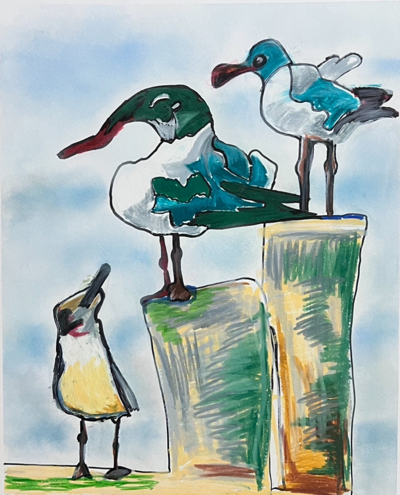 The Seagulls - Art Prints Vichy's Art