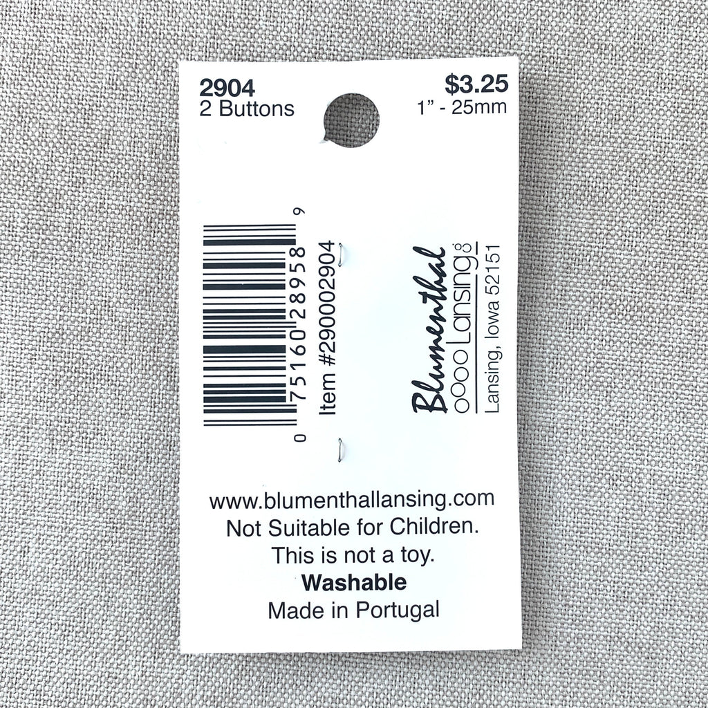 2904 Ivory Stone - Elements Elements Elements - 2 Holes - 25mm - Cream The Attic Exchange