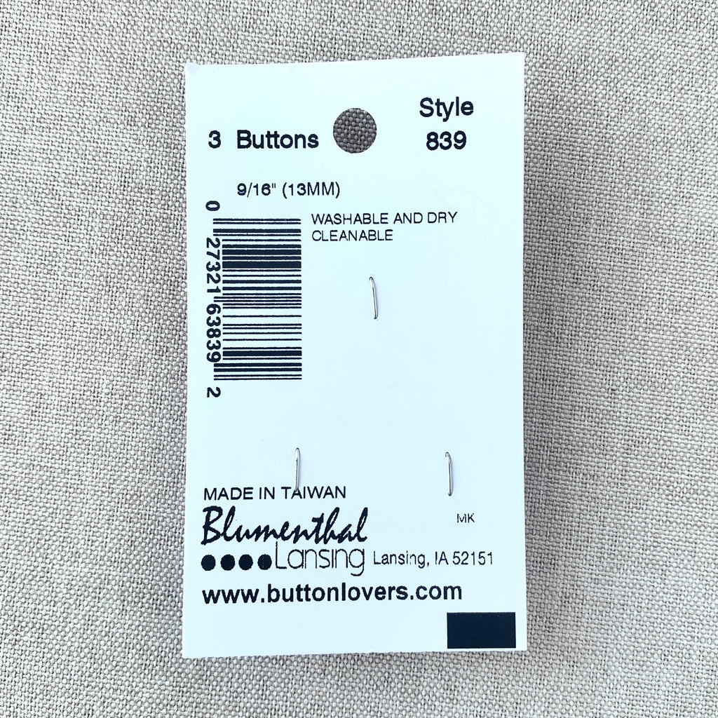 839 Gold Black Flower - La Petite - 1 Hole Shank - 13mm - Gold and Black The Attic Exchange