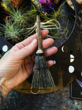 Miniature Besom/Sweeper Broom or Hand Brooms -3-5" Tampico -(functional or as an ornament) Keven Craft Rituals