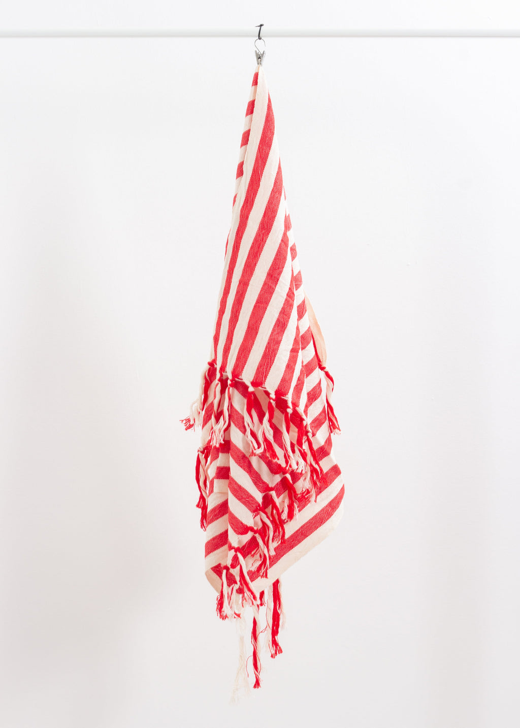 Girit Red Cotton Linen Towel Eastern Woven