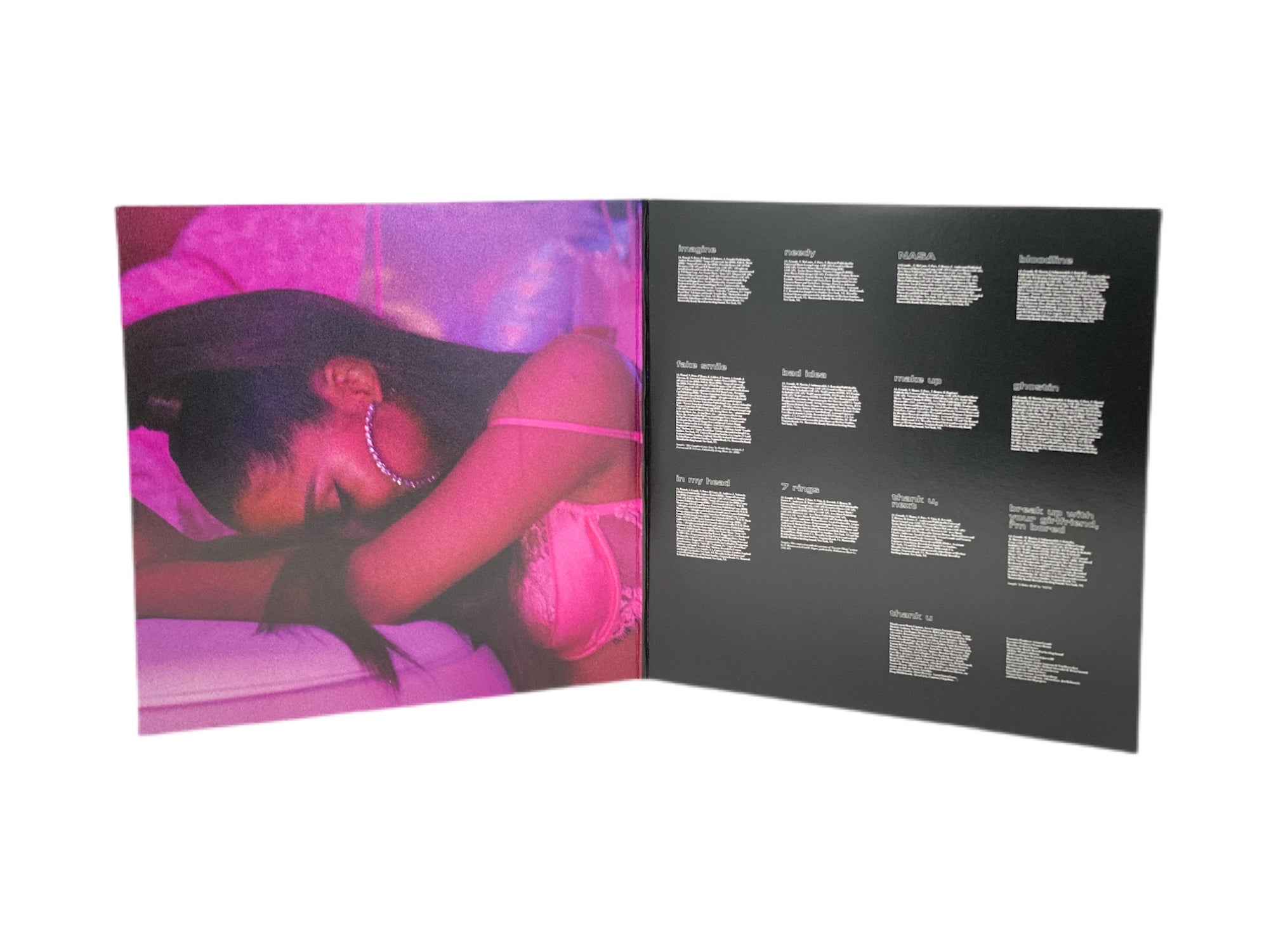 Ariana Grande - thank u, next (Half Clear & Half Pink Color Vinyl) Pale Blue Dot Records