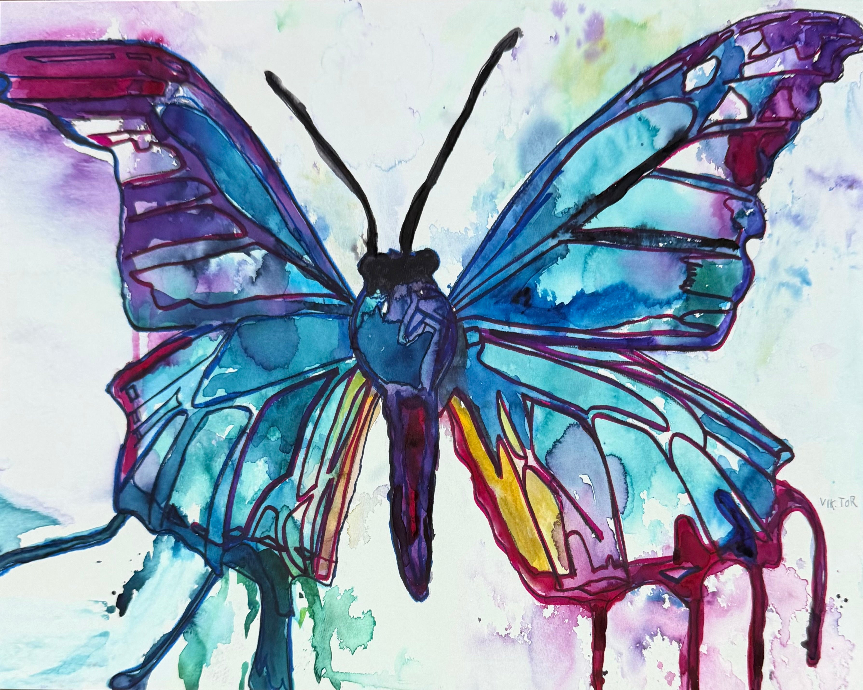 Purple Wings - Art Prints Vichy's Art