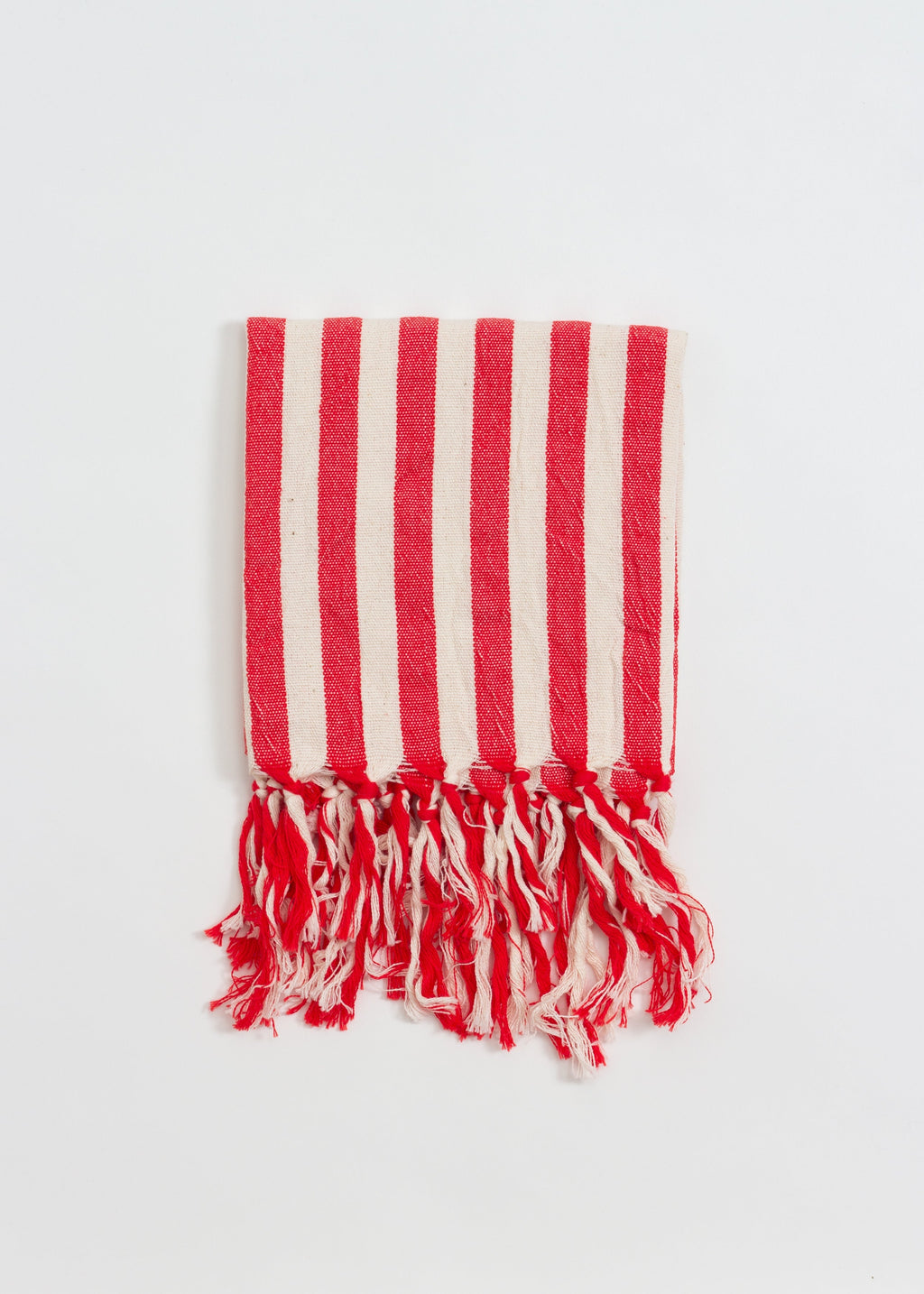 Girit Red Cotton Linen Towel Eastern Woven