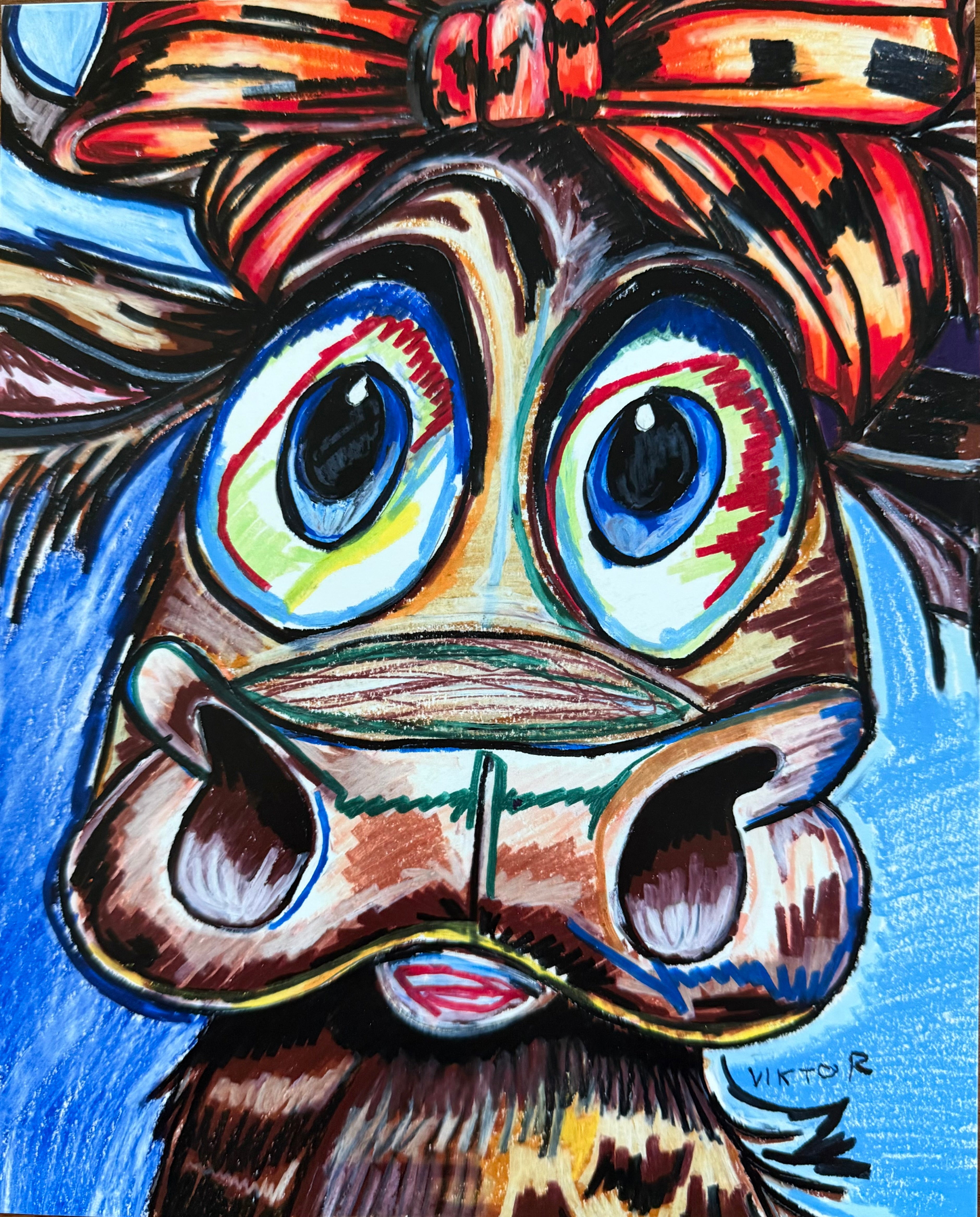 Cow Girl - Art Prints Vichy's Art