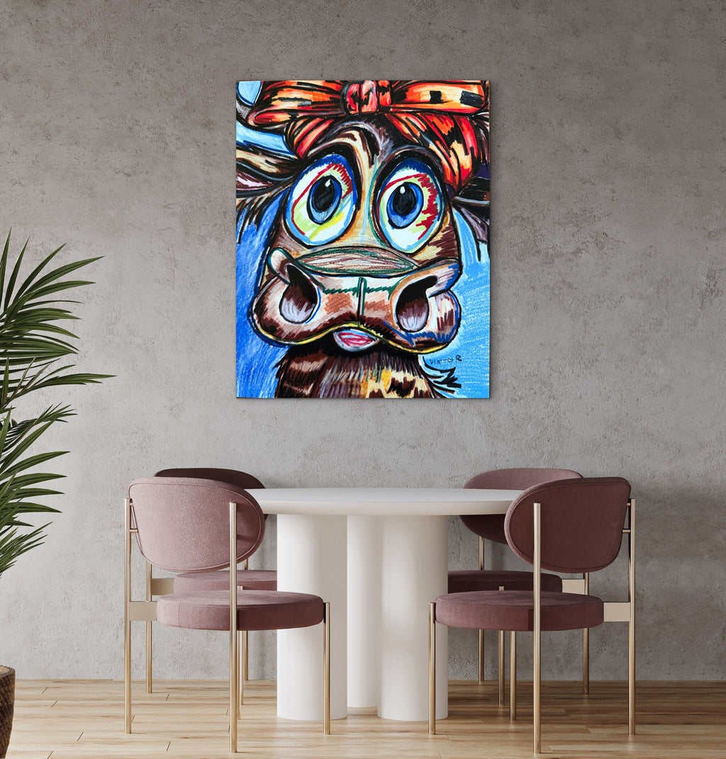 Cow Girl - Art Prints Vichy's Art