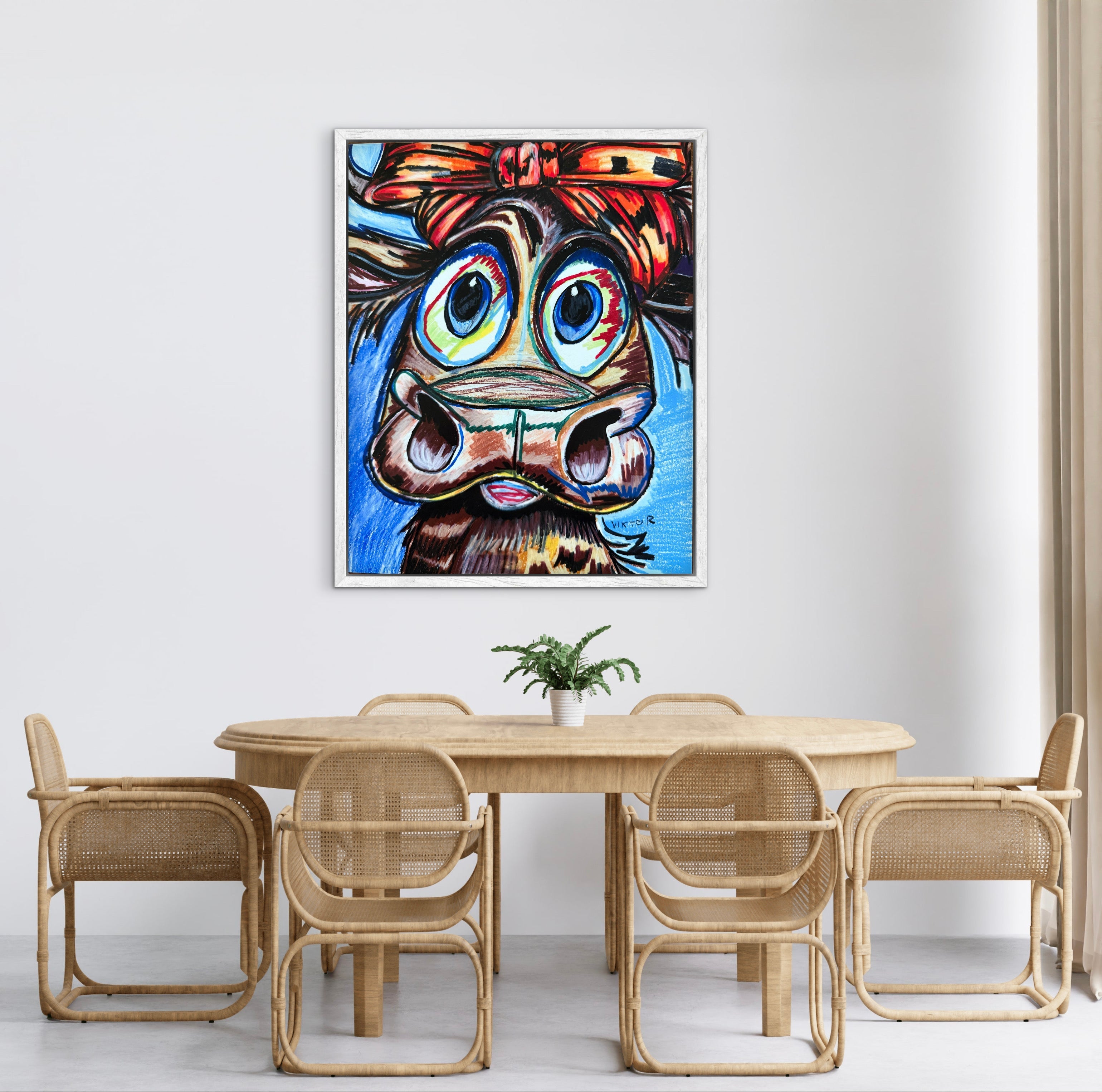 Cow Girl - Art Prints Vichy's Art