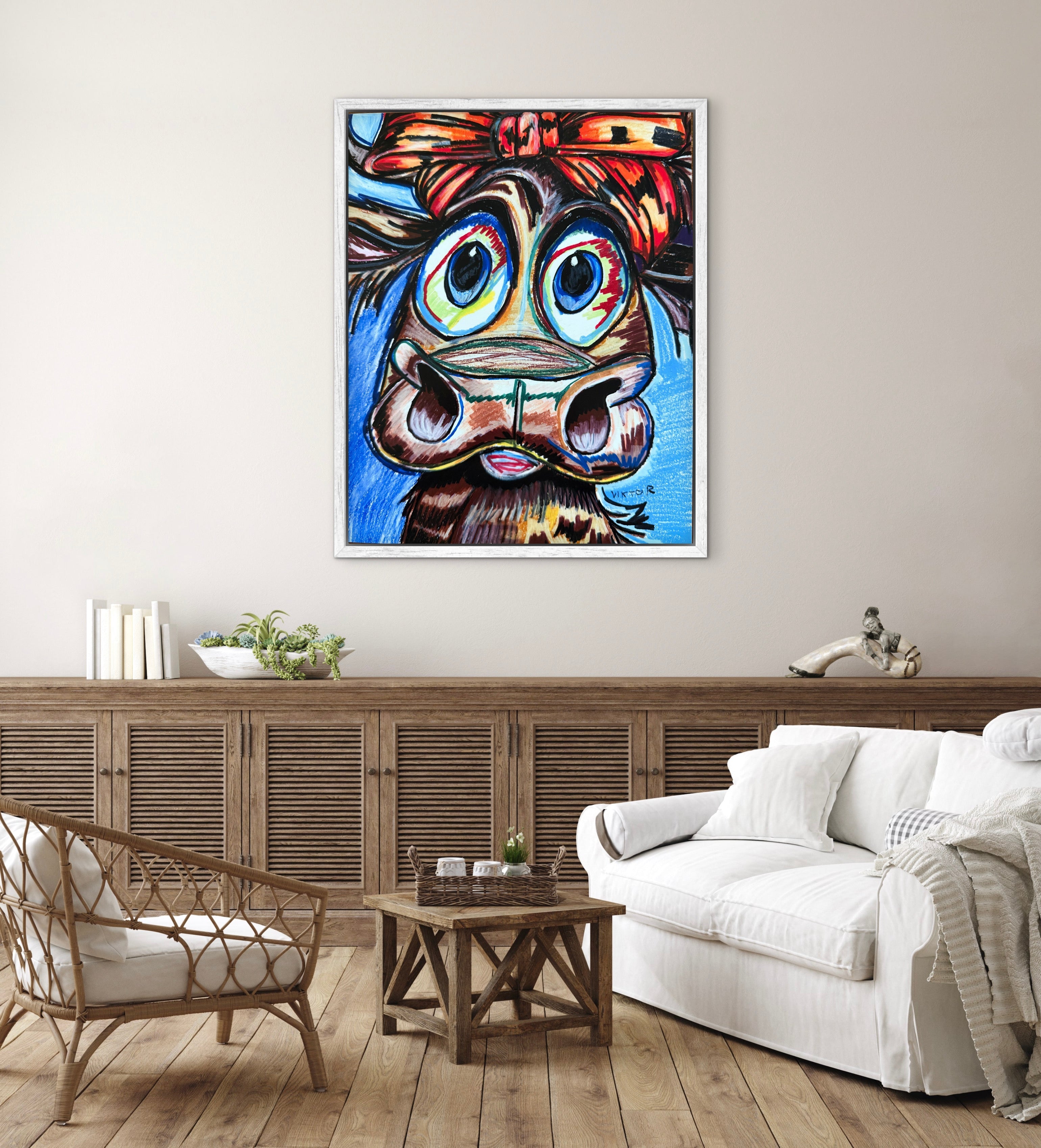 Cow Girl - Art Prints Vichy's Art