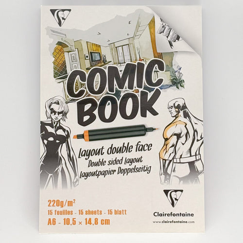 Clairfontaine - Comic Book Paper, 220g, A6, 15 Sheets ShopSketchBox
