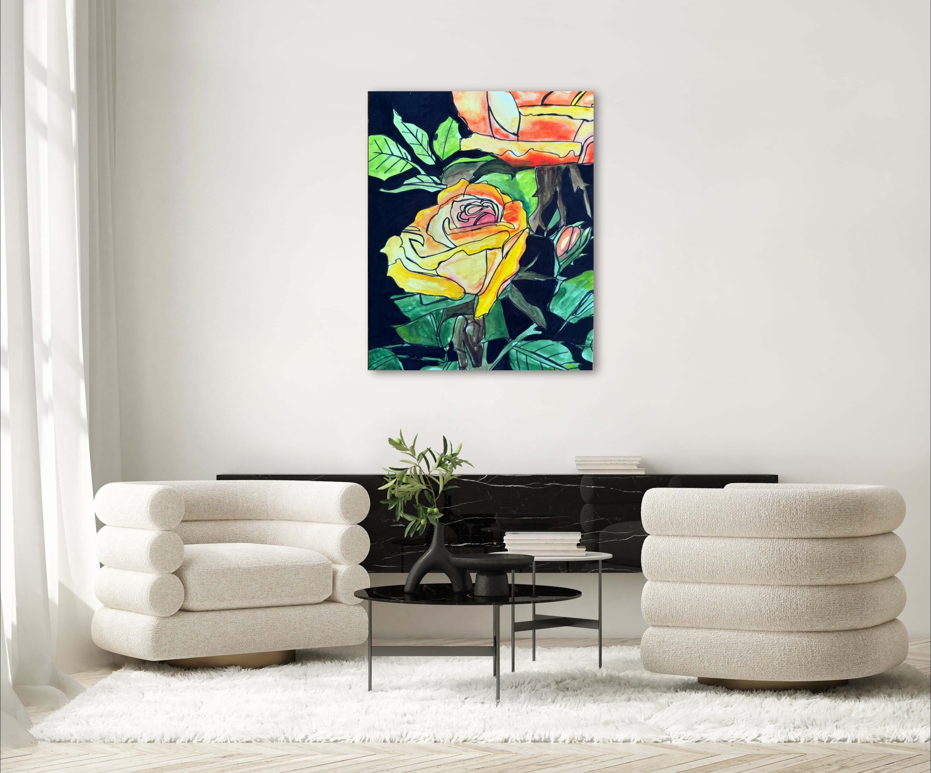 Yellow Roses - Art Prints Vichy's Art