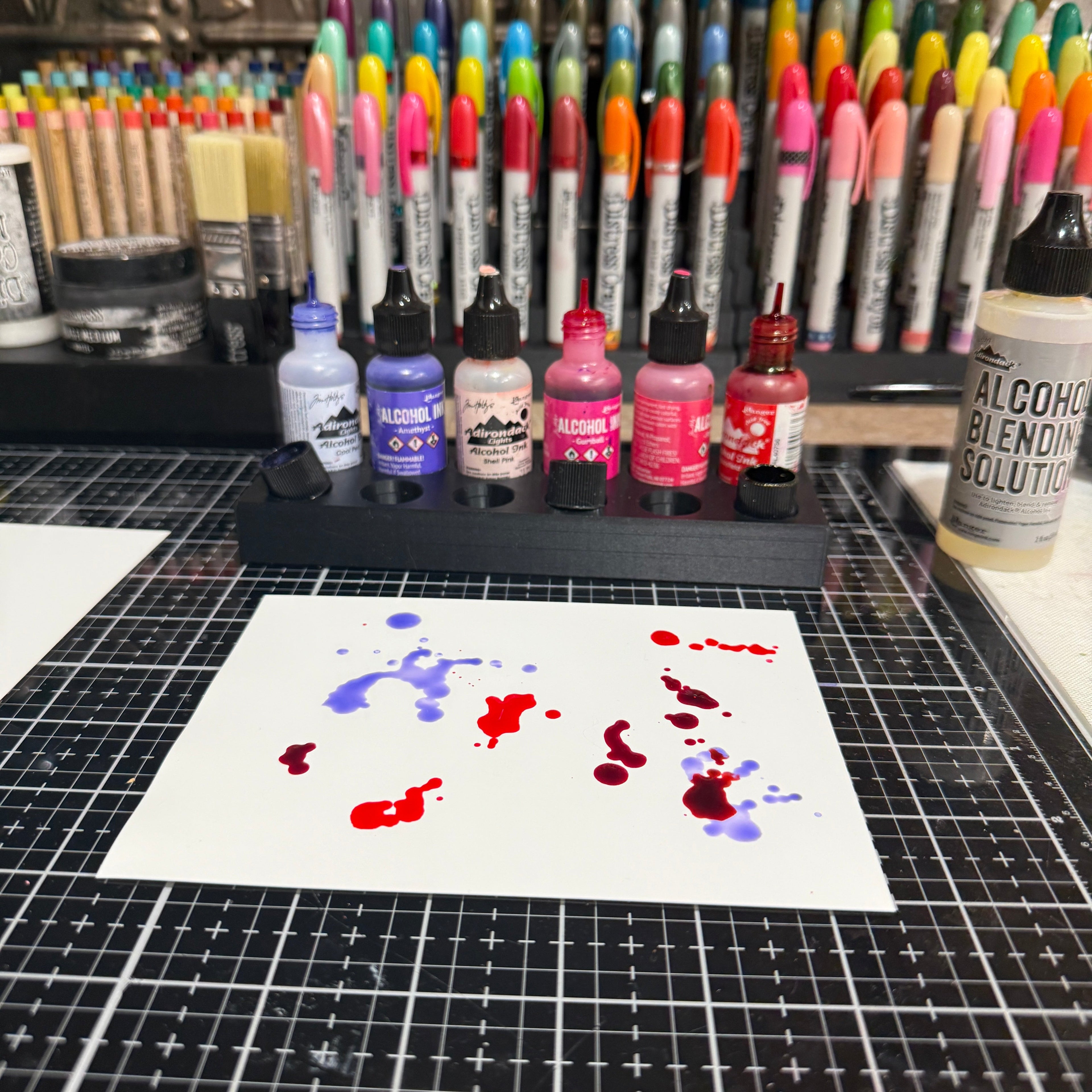 Ranger Alcohol Ink Storage Tray with Cap Holders, Holds 6 Bottles, Made to Order in 10 Colors Y-Axis Printing LLC