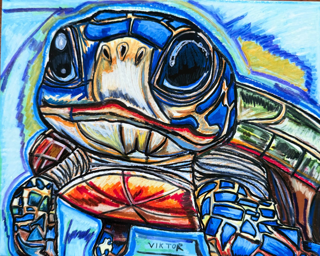 Cute Baby Turtle - Art Prints (landscape) Vichy's Art