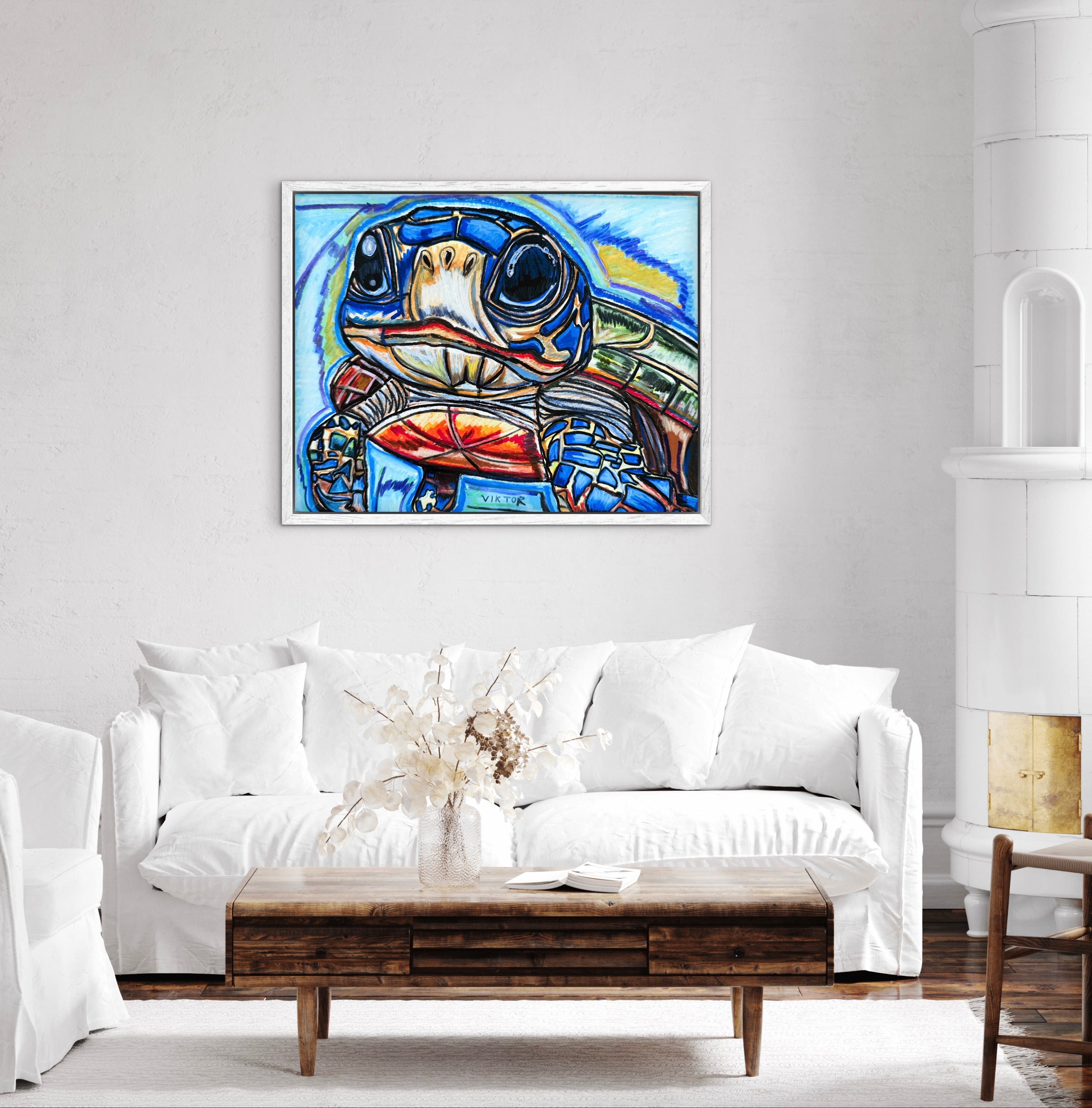 Cute Baby Turtle - Art Prints (landscape) Vichy's Art