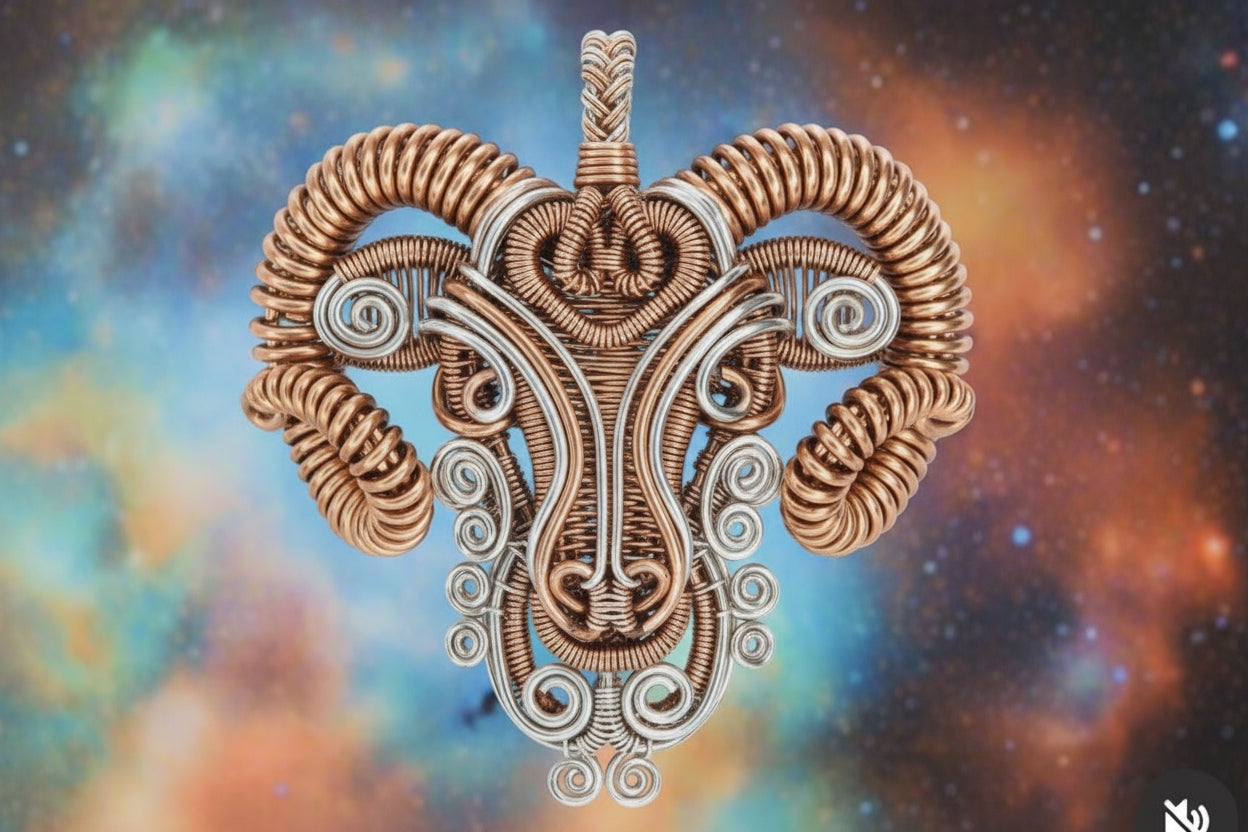 Customize Your Pure Copper Wire Wrapped Zodiac / Horoscope Sign Necklace The Vibez Shop