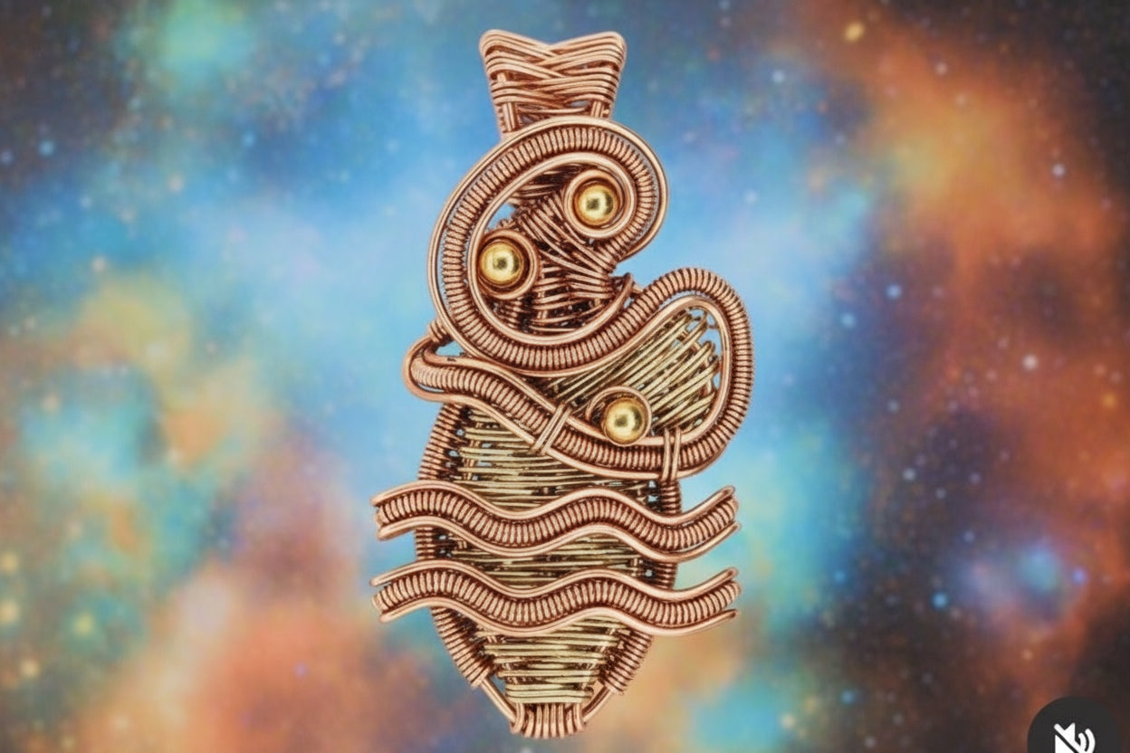 Customize Your Pure Copper Wire Wrapped Zodiac / Horoscope Sign Necklace The Vibez Shop