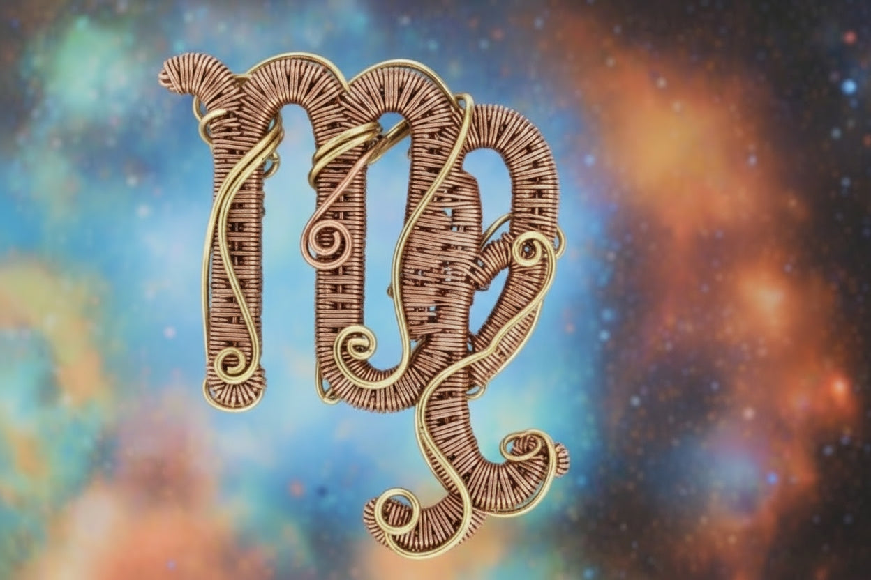Customize Your Pure Copper Wire Wrapped Zodiac / Horoscope Sign Necklace The Vibez Shop