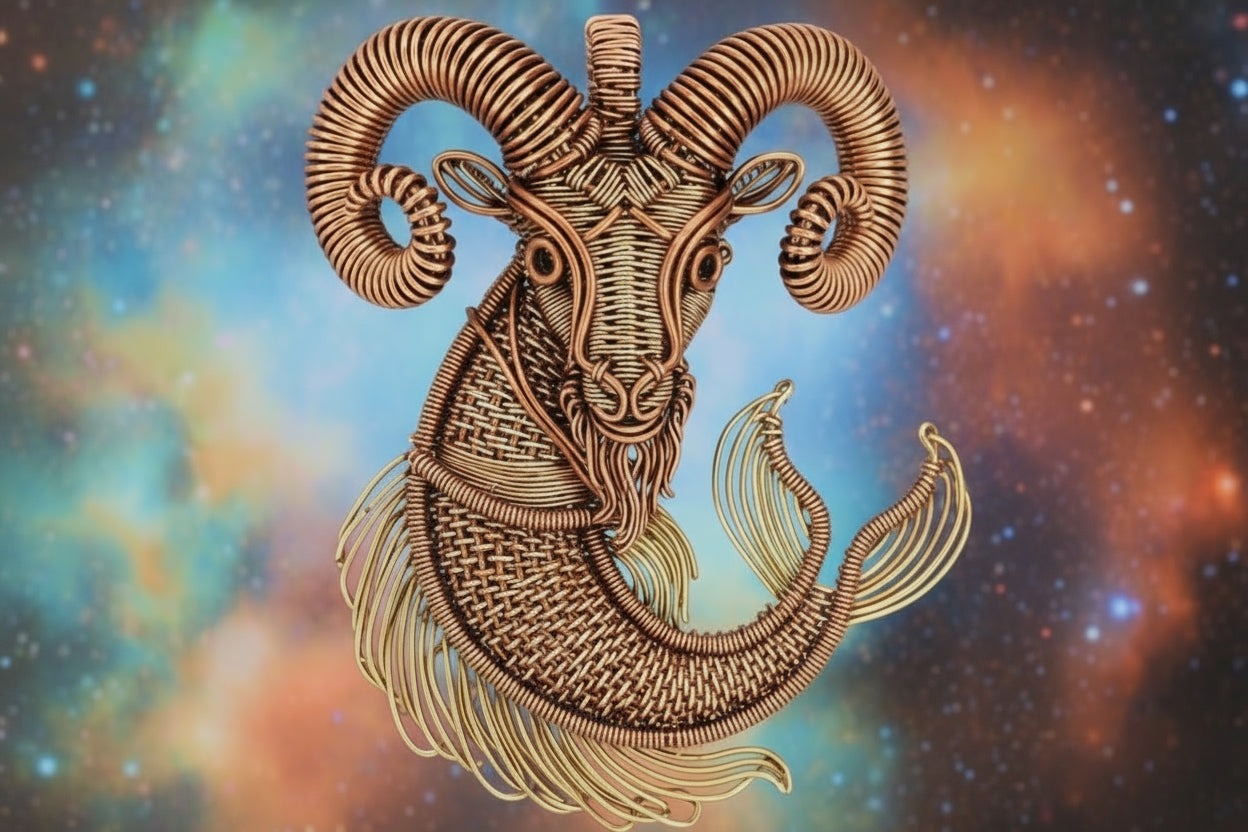 Customize Your Pure Copper Wire Wrapped Zodiac / Horoscope Sign Necklace The Vibez Shop