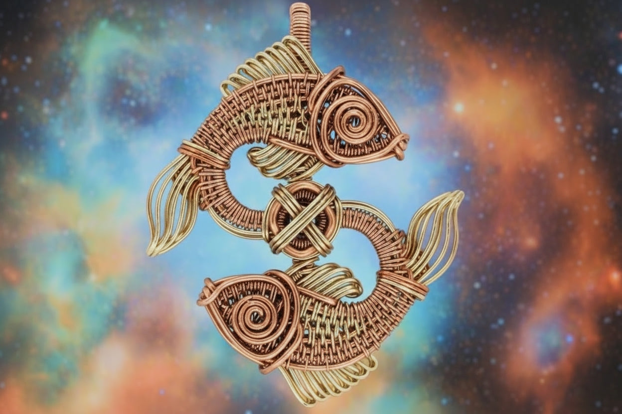 Customize Your Pure Copper Wire Wrapped Zodiac / Horoscope Sign Necklace The Vibez Shop