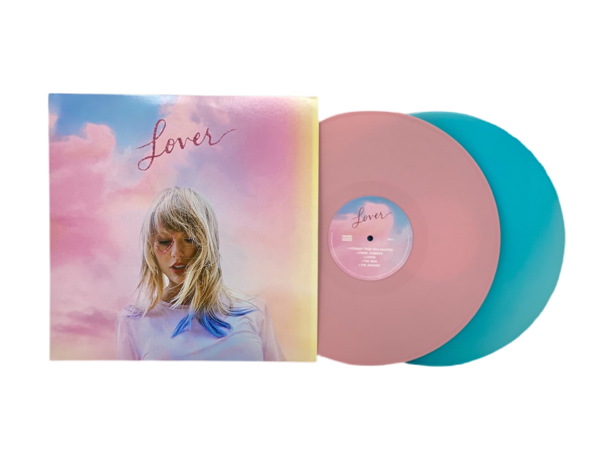 Taylor Swift - Lover (Limited Edition Pink and Blue Colored Double Vinyl) Pale Blue Dot Records