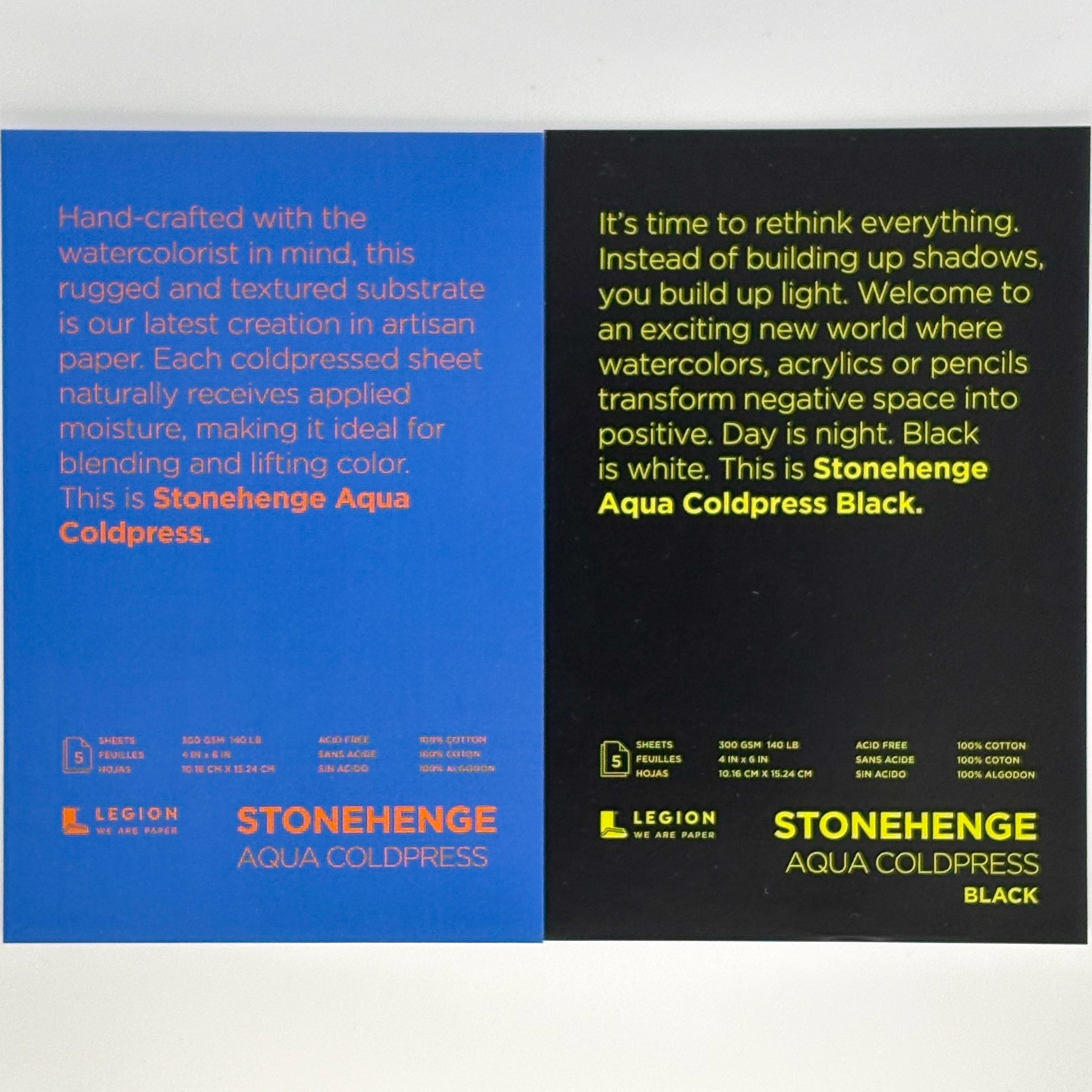 STONEHENGE AQUA COLDPRESS BLACK and WHITE 10 pack ShopSketchBox