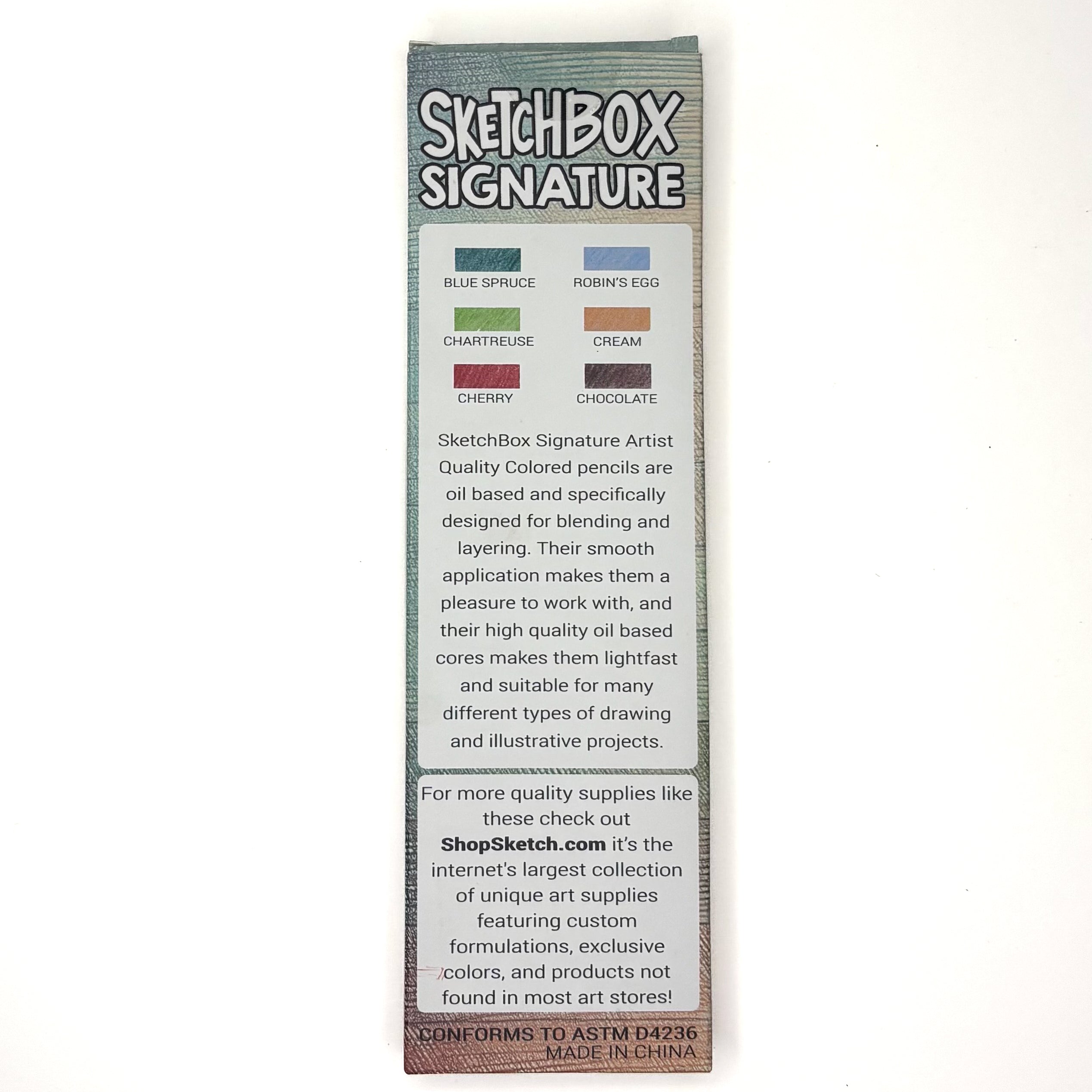 SketchBox Signature Colored Pencil 6 Set ShopSketchBox