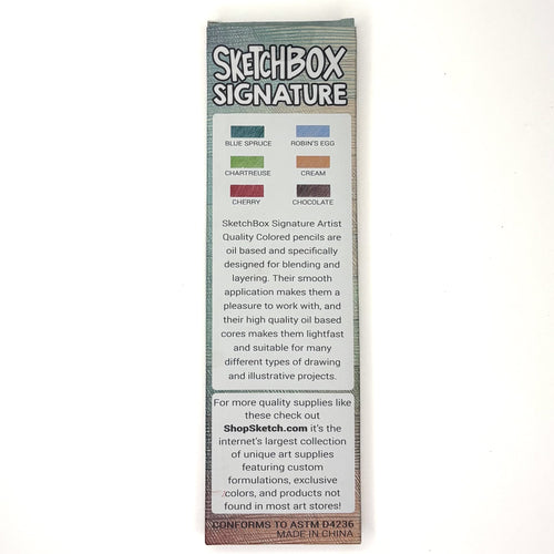 SketchBox Signature Colored Pencil 6 Set ShopSketchBox