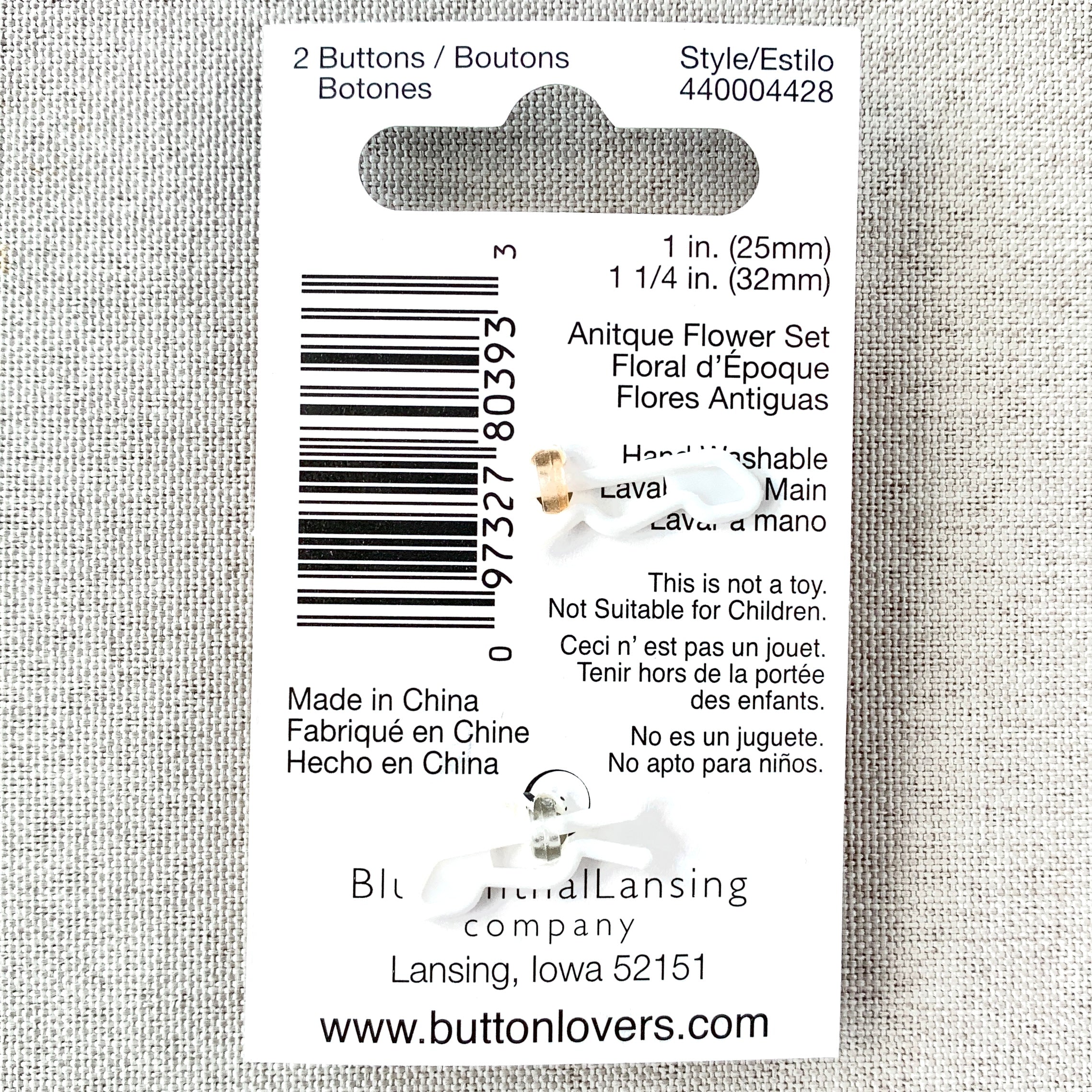 4428 Antique Flower - Collectors Buttons - 1 Hole Shank Buttons - 25mm 32mm - Orange Yellow The Attic Exchange