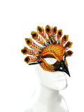 Sienna Peacock Handmade Genuine Leather Mask Rockwell Masks