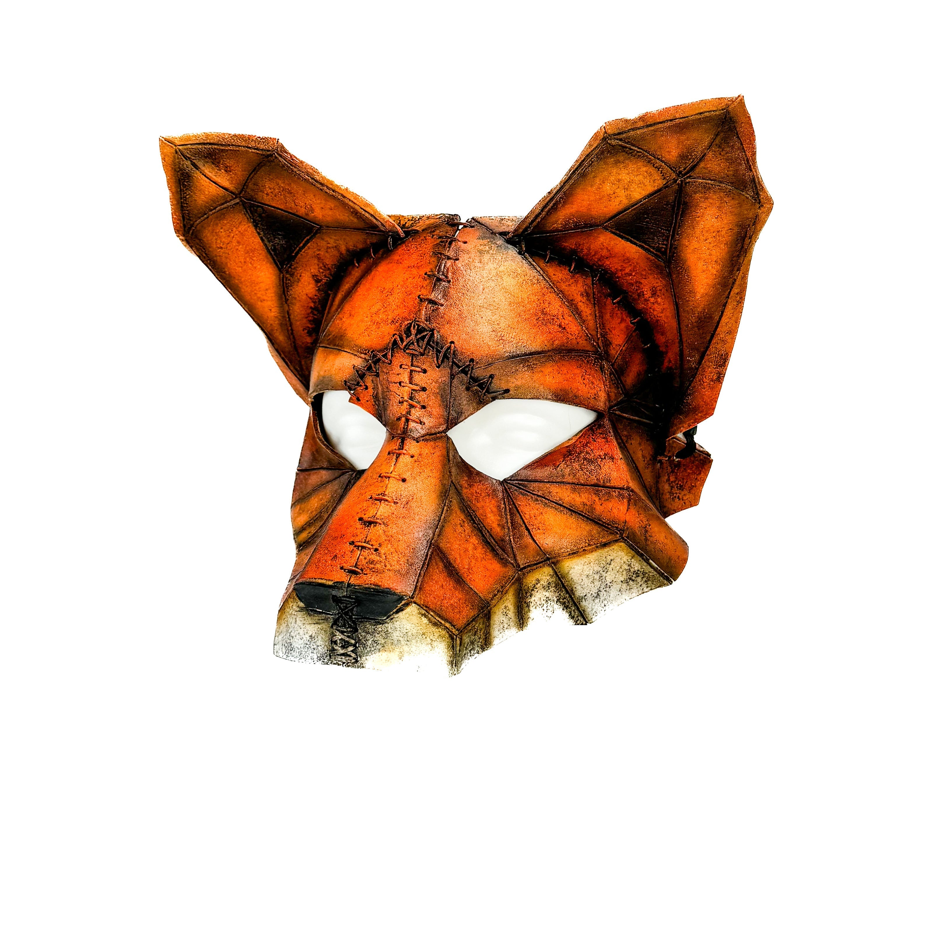 Fox Handmade Genuine Leather Rockwell Masks