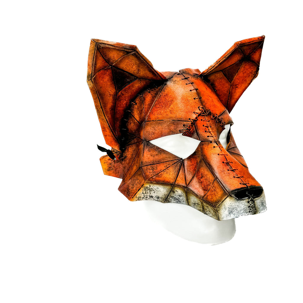 Fox Handmade Genuine Leather Rockwell Masks