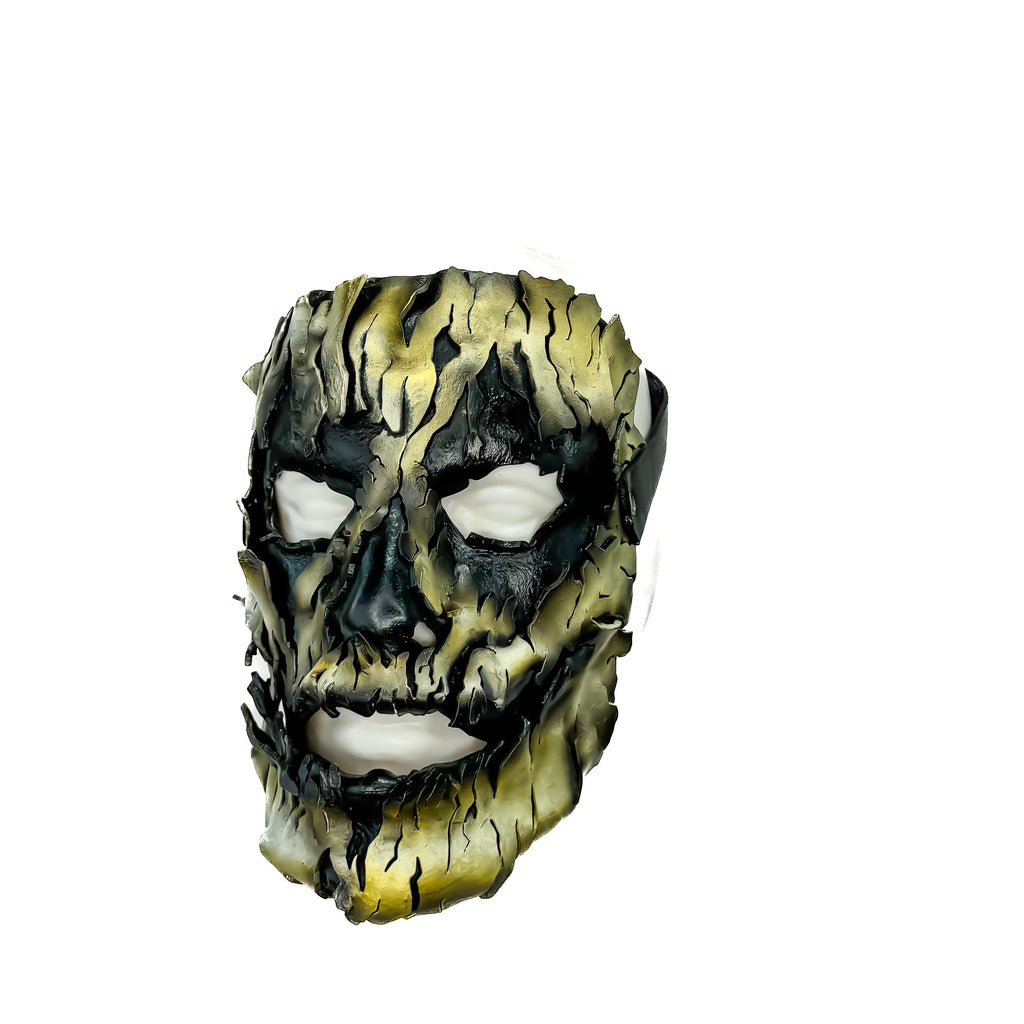 Genuine Leather Mask - Shattered Clown - Thick Straps w Velcro Included - Wide Mouth Edition Rockwell Masks