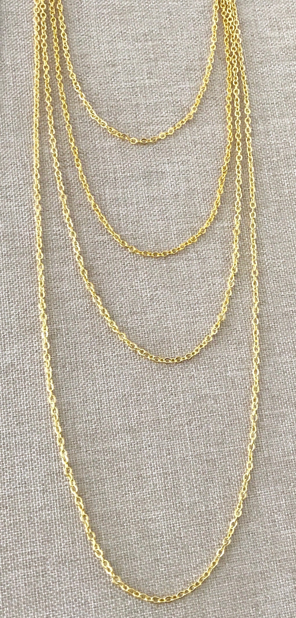 24" - 18KT Yellow Gold Filled Chain - Dainty Fine - 24" - 24 Inch Necklace - Lobster Claw Clasp - 18 Karat KT YGF - Cable Chain The Attic Exchange