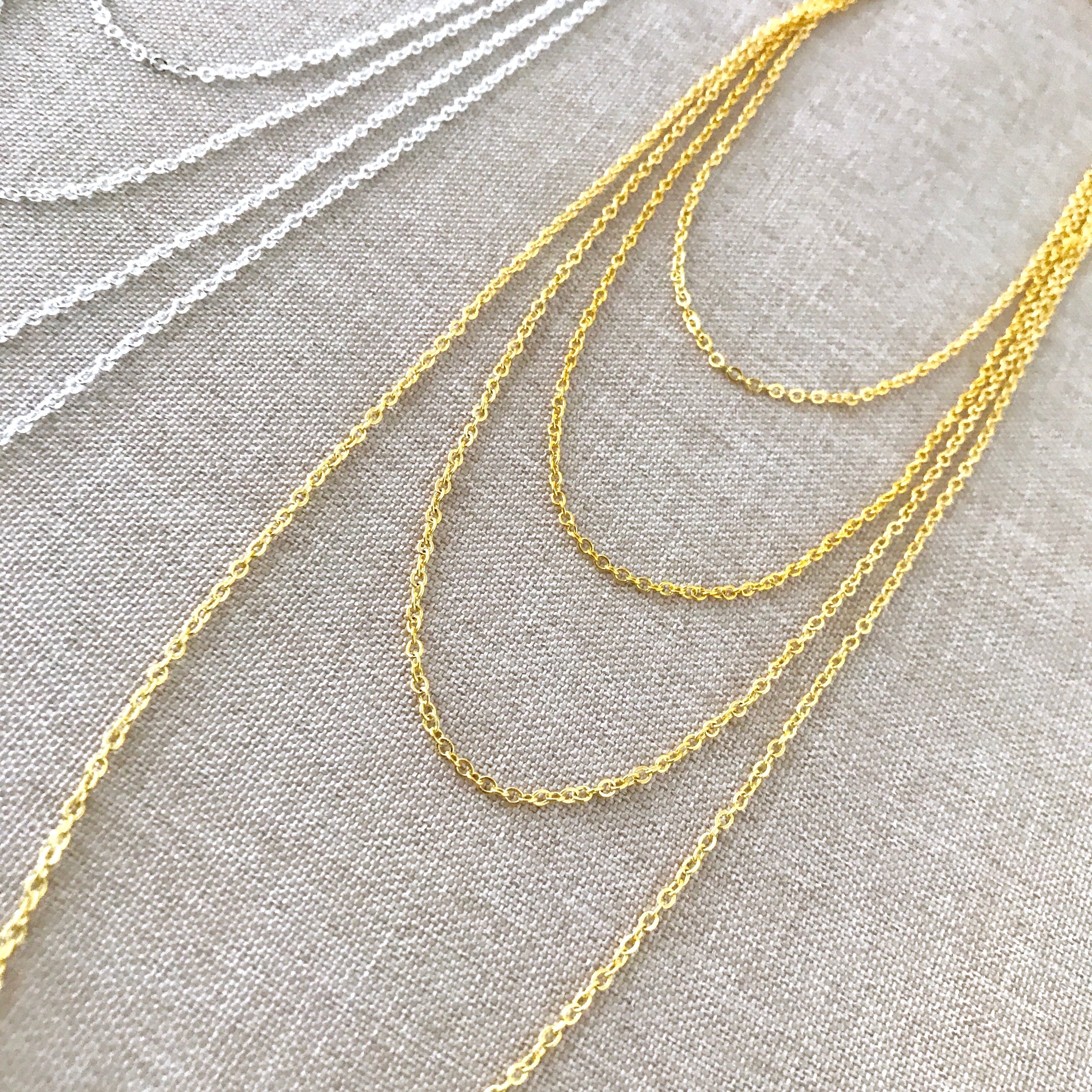 24" - 18KT Yellow Gold Filled Chain - Dainty Fine - 24" - 24 Inch Necklace - Lobster Claw Clasp - 18 Karat KT YGF - Cable Chain The Attic Exchange