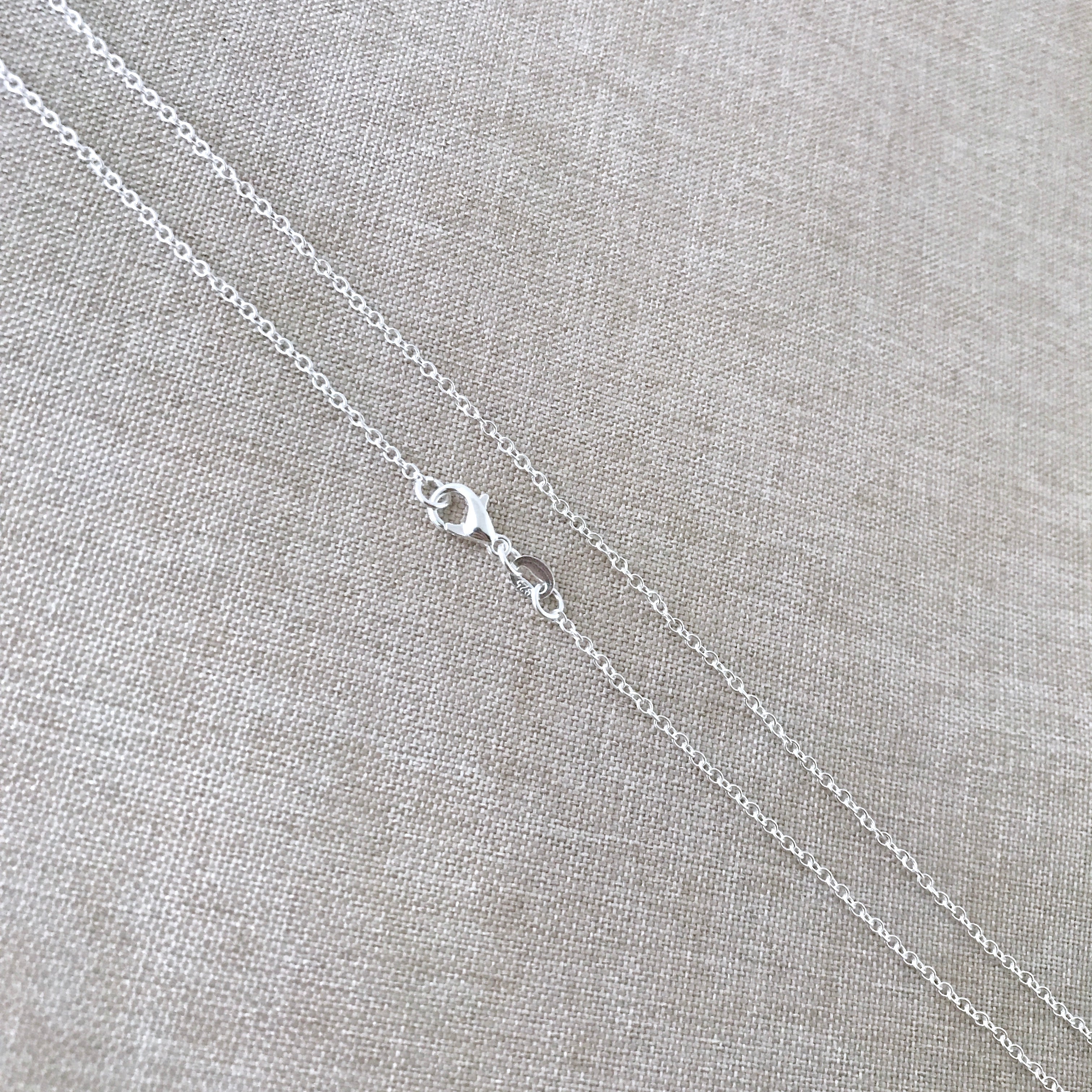 16" - 925 Sterling Silver Filled Necklace Chain - Dainty Fine - 16" - 16 Inch - Lobster Claw Clasp - .925 Stamped - Cable Chain The Attic Exchange