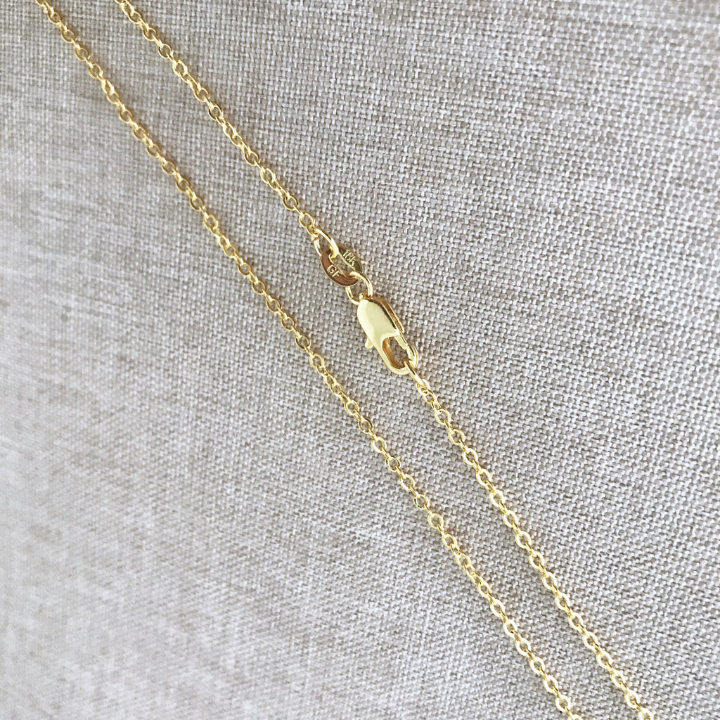 20" - 18KT Yellow Gold Filled Chain - Dainty Fine - 20" - 20 Inch Necklace - Lobster Claw Clasp - 18 Karat KT YGF - Cable Chain The Attic Exchange