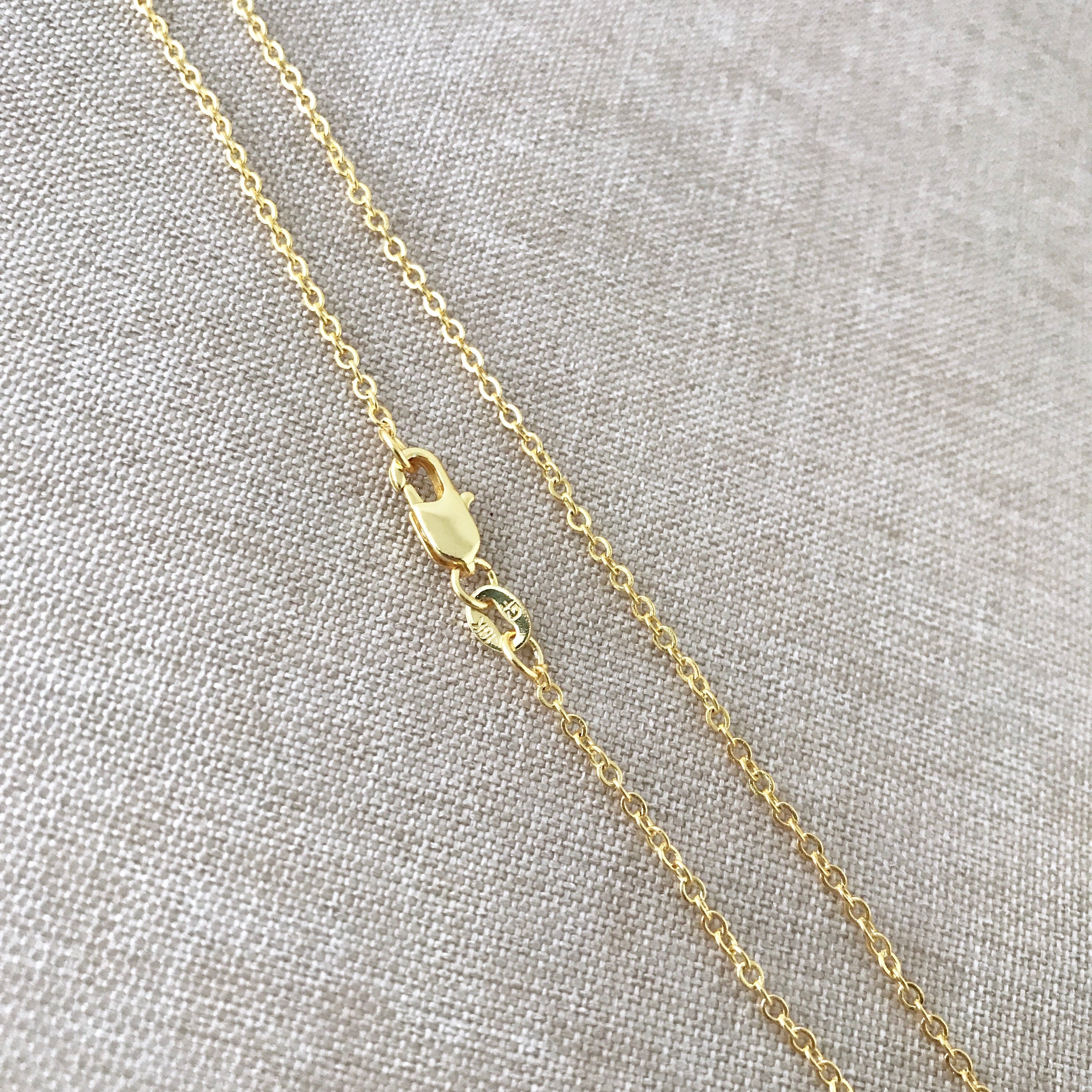 18" - 18KT Yellow Gold Filled Chain - Dainty Fine - 18" - 18 Inch Necklace - Lobster Claw Clasp - 18 Karat KT YGF - Cable Chain The Attic Exchange
