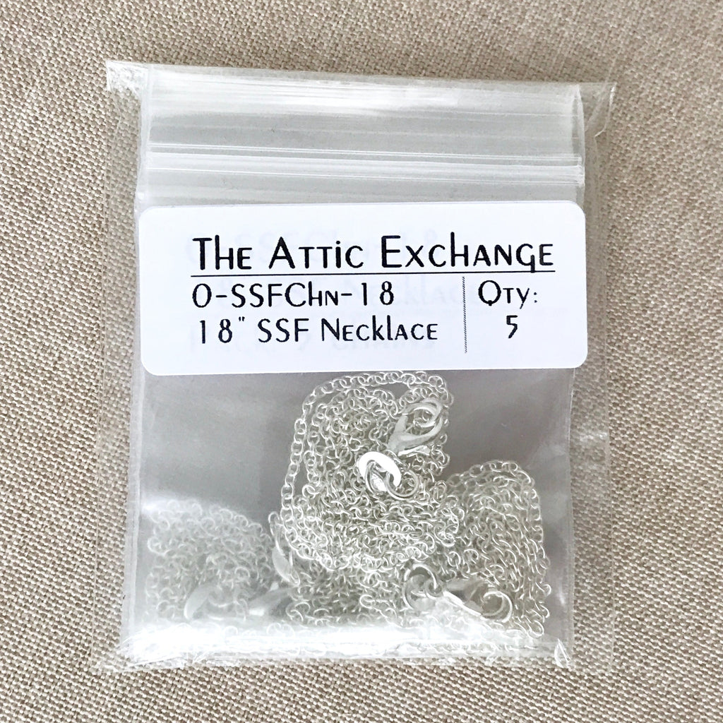 20" - 925 Sterling Silver Filled Necklace Chain - Dainty Fine - 20" - 20 Inch - Lobster Claw Clasp - .925 Stamped - Cable Chain The Attic Exchange