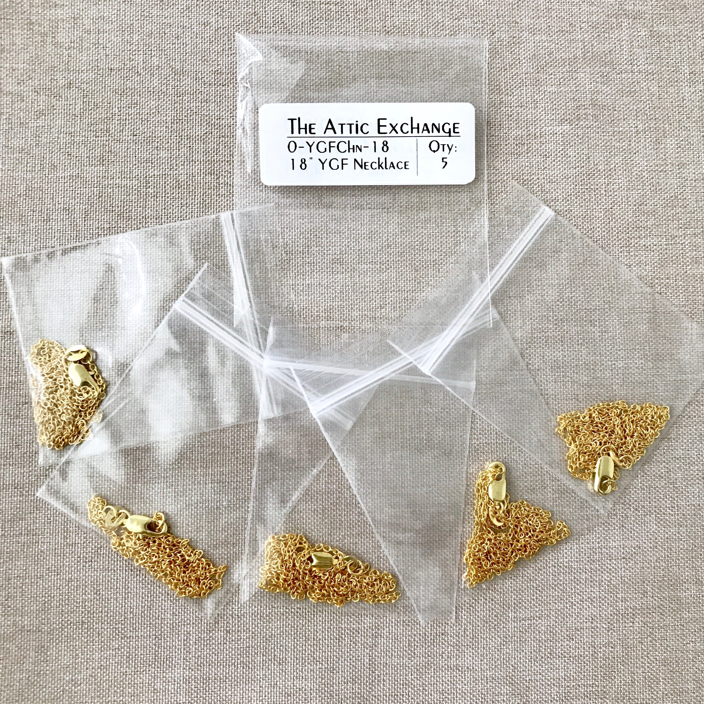 16" - 18KT Yellow Gold Filled Chain - Dainty Fine - 16" - 16 Inch Necklace - Lobster Claw Clasp The Attic Exchange