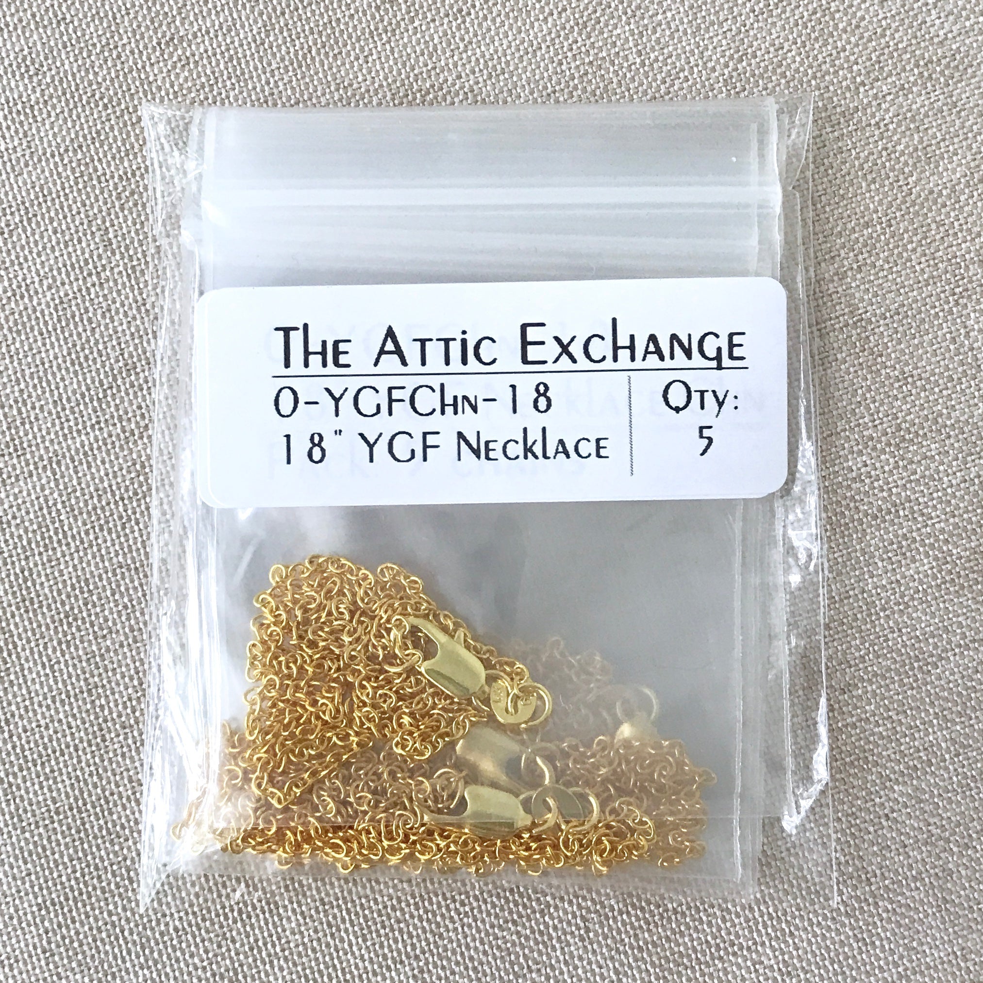 20" - 18KT Yellow Gold Filled Chain - Dainty Fine - 20" - 20 Inch Necklace - Lobster Claw Clasp - 18 Karat KT YGF - Cable Chain The Attic Exchange